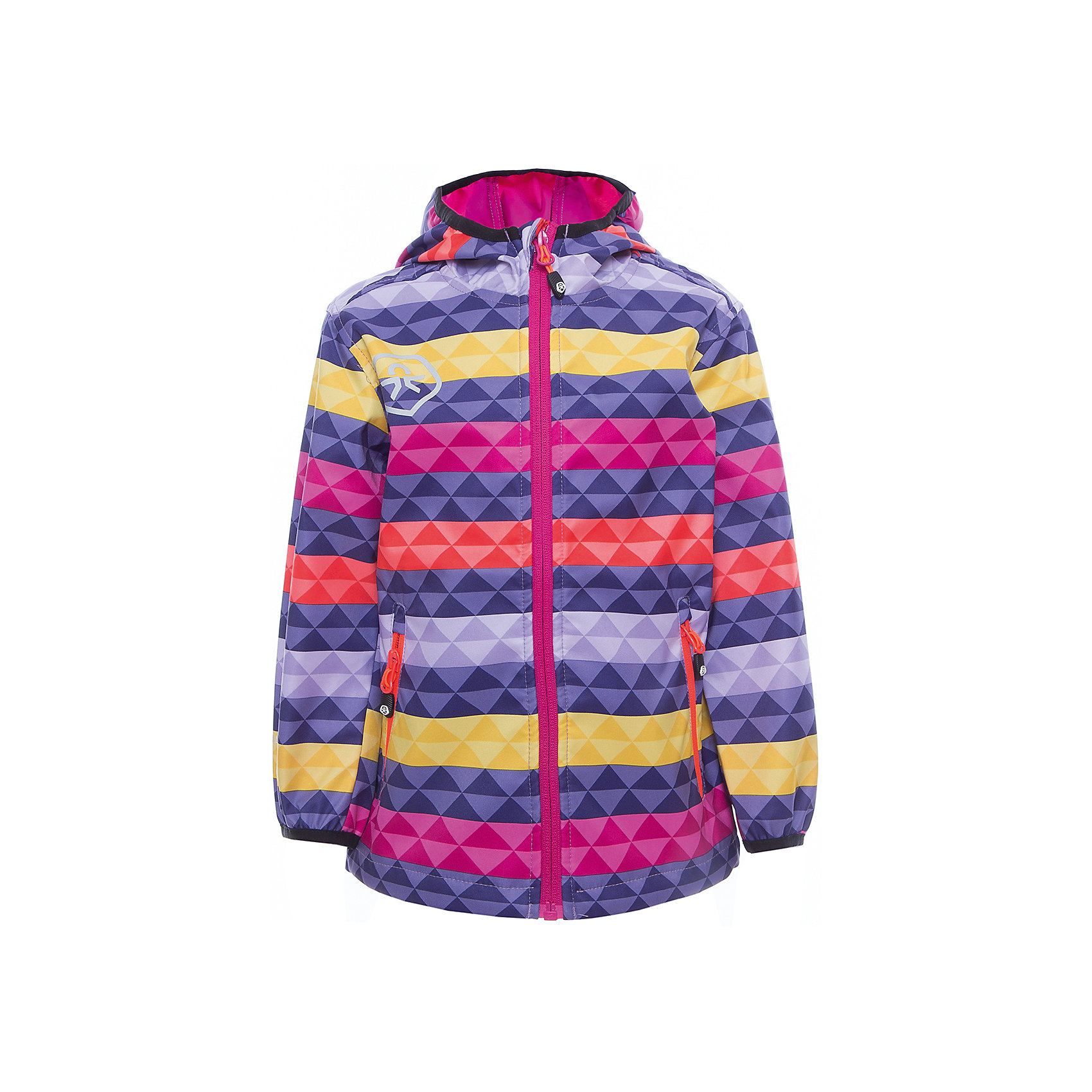Куртка для девочки Color Kids Куртка для девочки Color KidsВерхняя одежда<br>Характеристики товара:<br><br>• цвет: фиолетовый<br>• состав: 100 % полиэстер, softshell клееный с интерлоком<br>• без подкладки (для Softshell она не нужна, внутренняя сторона этой ткани очень приятная на ощупь)<br>• без утеплителя<br>• температурный режим: от +10 С° до +20 С°<br>• мембранная технология<br>• водонепроницаемость: 8000 мм<br>• воздухопроницаемость: 3000 мм<br>• ветрозащитный<br>• проклеенные швы<br>• регулируемый низ куртки<br>• светоотражающие детали<br>• застежка: молния<br>• вшитый капюшон с оторочкой кантом<br>• защита подбородка<br>• два кармана на молнии<br>• логотип<br>• страна бренда: Дания<br><br>Эта симпатичная и удобная куртка сделана из непромокаемого легкого материала, поэтому отлично подойдет для дождливой погоды в весенне-летний сезон. Она комфортно сидит и обеспечивает ребенку необходимое удобство. Очень стильно смотрится.<br><br>Куртку для мальчика от датского бренда Color Kids (Колор кидз) можно купить в нашем интернет-магазине.<br><br>Ширина мм: 356<br>Глубина мм: 10<br>Высота мм: 245<br>Вес г: 519<br>Цвет: фиолетовый<br>Возраст от месяцев: 24<br>Возраст до месяцев: 36<br>Пол: Женский<br>Возраст: Детский<br>Размер: 98,104,110,116,122,128,140,152,92,104<br>SKU: 5443089