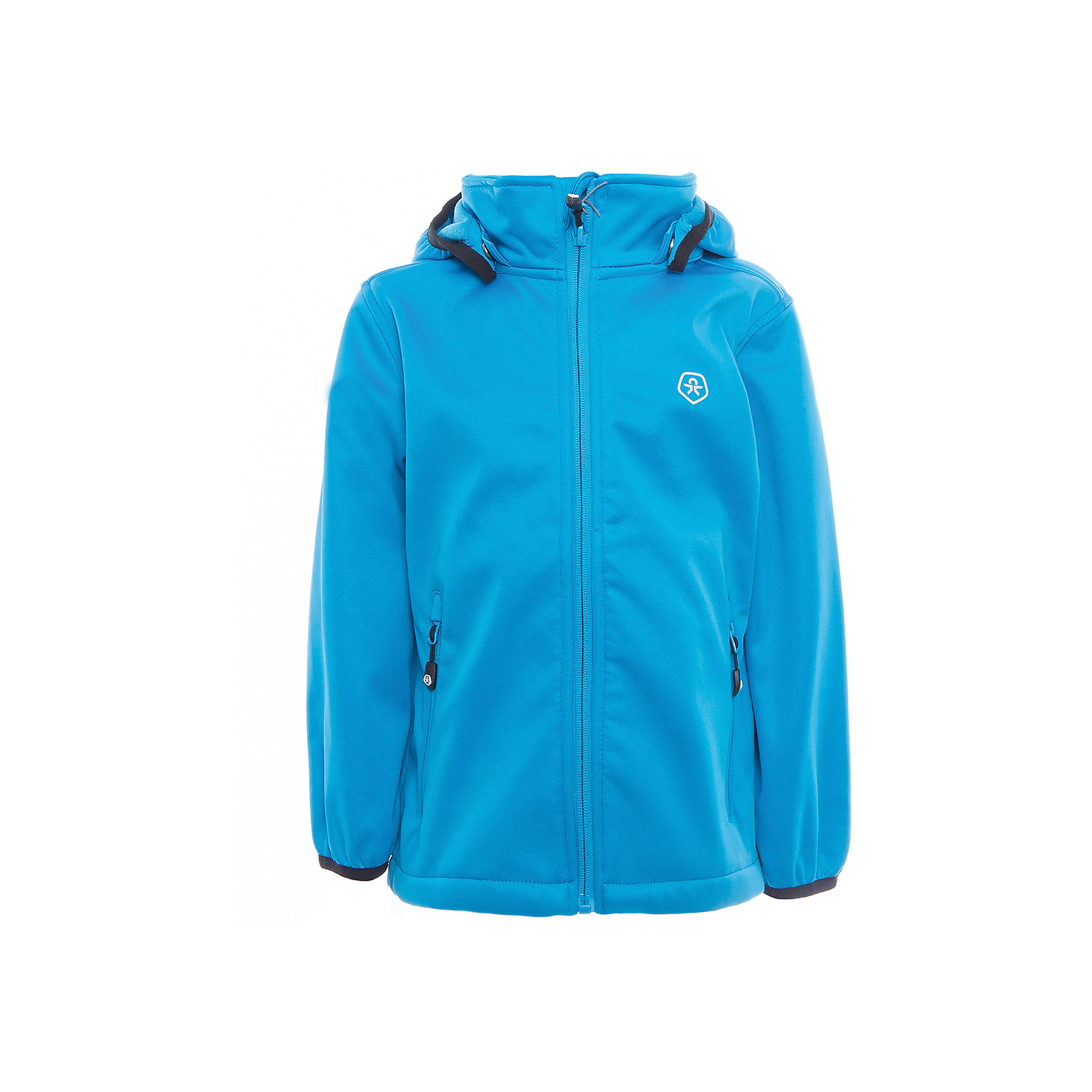 Куртка для мальчика Color Kids Куртка для мальчика Color KidsВерхняя одежда<br>Характеристики товара:<br><br>• цвет: голубой<br>• состав: 100 % полиэстер, softshell клееный с флисом<br>• без утеплителя<br>• температурный режим: от +5°до +15°С<br>• мембранная технология<br>• водонепроницаемость: 5000 мм<br>• воздухопроницаемость: 1000 г/м2/24ч<br>• ветрозащитный<br>• регулируемый низ куртки<br>• светоотражающие детали<br>• застежка: молния<br>• съёмный капюшон на кнопках<br>• защита подбородка<br>• два кармана на молнии<br>• логотип<br>• страна бренда: Дания<br><br>Эта симпатичная и удобная куртка сделана из непромокаемого легкого материала, поэтому отлично подойдет для дождливой погоды в весенне-летний сезон. Она комфортно сидит и обеспечивает ребенку необходимое удобство. Очень стильно смотрится. <br><br>Куртку для мальчика от датского бренда Color Kids (Колор кидз) можно купить в нашем интернет-магазине.<br><br>Ширина мм: 356<br>Глубина мм: 10<br>Высота мм: 245<br>Вес г: 519<br>Цвет: голубой<br>Возраст от месяцев: 24<br>Возраст до месяцев: 36<br>Пол: Мужской<br>Возраст: Детский<br>Размер: 140,104,110,152,116,92,128,98,122<br>SKU: 5443230