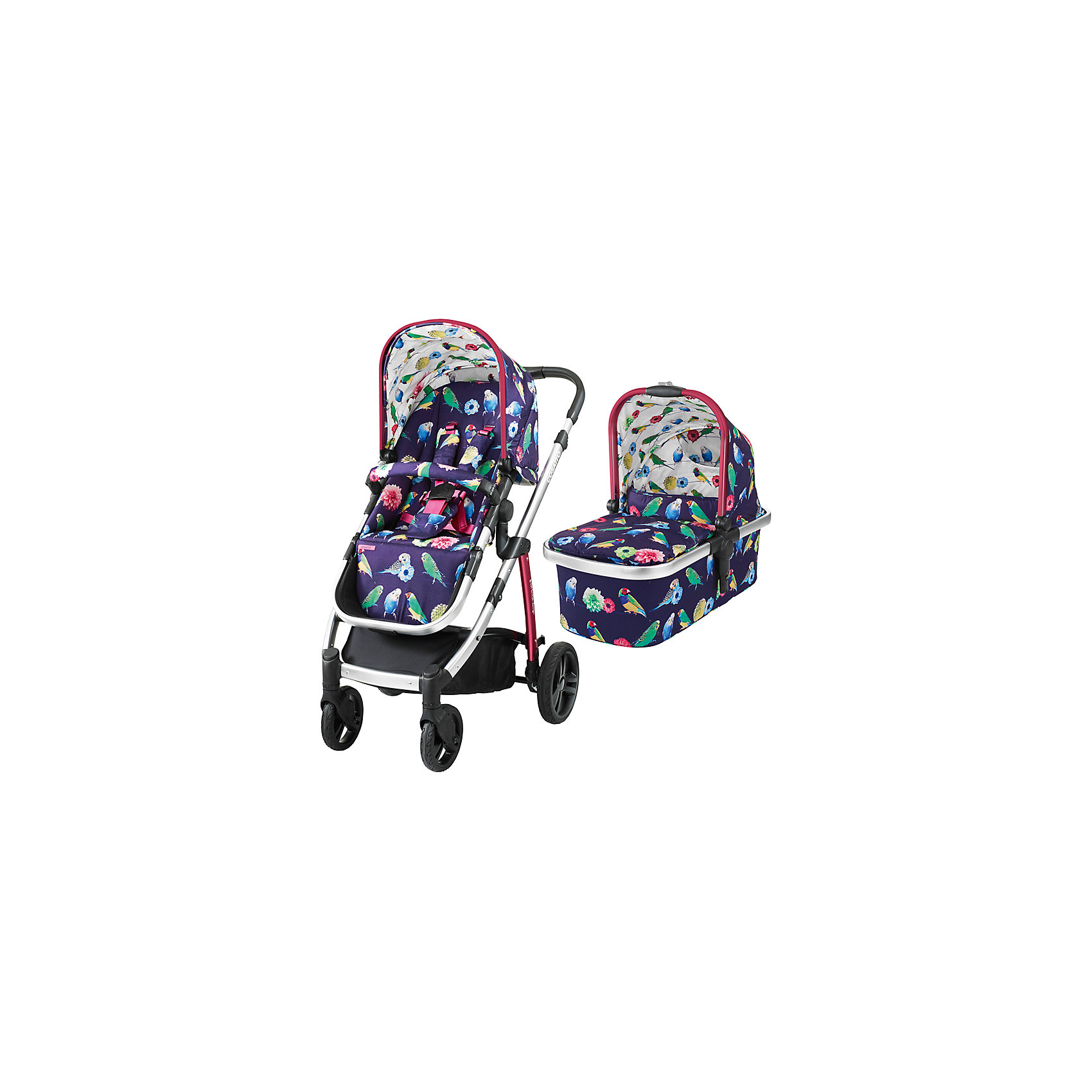 Коляска 2 в 1 Cosatto Wow, Eden Коляска 2 в 1 Cosatto Wow, EdenГруппа 0+ (До 13 кг)<br>Характеристики коляски<br><br>Люлька:<br><br>• люлька используется с рождения до 6-8 месяцев;<br>• допустимая нагрузка: до 9 кг;<br>• матрасик в комплекте;<br>• хлопковая обивка снимается, стирается при температуре 30 градусов;<br>• имеется ручка для переноски люльки;<br>• капюшон регулируется и фиксируется;<br>• накидка на люльку защищает ребенка в прохладную погоду;<br>• материал: алюминий, пластик, полиэстер;<br>• внутренние размеры люльки: 67х30х20 см;<br>• вес люльки: 4,8 кг.<br><br>Прогулочный блок:<br><br>• реверсивное сиденье, 2 способа установки на шасси;<br>• регулируется угол наклона спинки, положение лежа;<br>• положение подножки регулируется вместе с сиденьем;<br>• капюшон оснащен солнцезащитным козырьком;<br>• имеются петли для подвесных игрушек;<br>• защитный бампер для посадки ребенка отводится в сторону или снимается;<br>• система 5-ти точечных ремней безопасности;<br>• съемные чехлы прогулочного блока, стирка при температуре 30 градусов;<br>• материал: алюминий, пластик, полиэстер;<br>• ширина сиденья: 31 см;<br>• глубина сиденья: 21 см;<br>• высота спинки сиденья: 47 см;<br>• длина подножки: 22 см;<br>• вес прогулочного блока: 2,26 кг.<br><br>Рама коляски:<br><br>• облегченная алюминиевая рама;<br>• ручка коляски регулируется по высоте;<br>• ручка телескопическая, обивка из кожзаменителя;<br>• поворотные передние колеса с фиксаторами;<br>• амортизация на всех колесах;<br>• колеса резиновые повышенной проходимости;<br>• корзина для покупок вместительная, есть отделения;<br>• дождевик в комплекте;<br>• тип складывания: книжка;<br>• диаметр колес: 17 см, 23,5 см;<br>• вес шасси: 4,9 кг.<br><br>Размер коляски: 90х59х109 см<br>Размер коляски в сложенном виде: 82х58х31 см<br>Вес в упаковке: 22,1 кг<br><br>Коляску 2 в 1 Wow, Cosatto, Eden можно купить в нашем интернет-магазине.<br><br>Ширина мм: 900<br>Глубина мм: 500<br>Высота мм: 430<br>Вес г: 22100<br>Возраст от месяцев: 0<br>Возраст до месяцев: 36<br>Пол: Унисекс<br>Возраст: Детский<br>SKU: 5444497