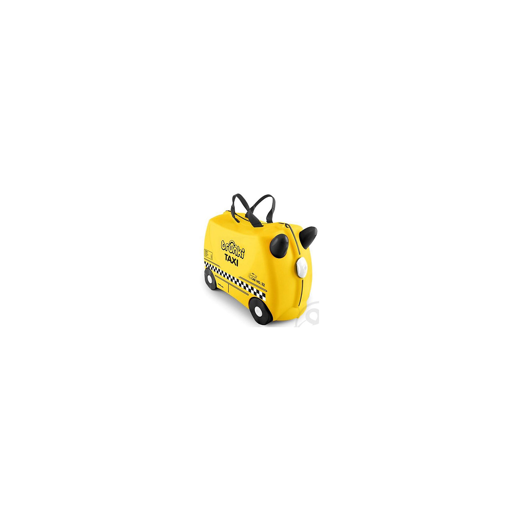 Чемодан на колесиках Тони таксист, TRUNKI Чемодан на колесиках Тони таксист, TRUNKIДорожные сумки и чемоданы<br>Характеристики чемодан на колесиках Тони таксист:<br><br>• возраст: от 3 лет<br>• пол: для мальчиков<br>• цвет: желто-черный.<br>• допустимый вес эксплуатации : 50 кг.<br>• состав: пластик, текстиль.<br>• объем: 18 л.<br>• размер игрушки: 46 х 21 х 31 см.<br>• вес: 1.7 кг. <br>• упаковка: картонная коробка.<br>• бренд: Trunki<br>• страна обладатель бренда: Великобритания.<br><br>Чемодан на колесиках Тони-таксист вместит все необходимое для недолгого путешествия. Надежные застежки сохранят вещи в целости. Чемодан будет удобно как нести за ручки, так и везти на колесиках. Если ваш ребенок захочет передохнуть, то можно посадить его сверху.<br><br>Чемодан на колесиках Тони таксист торговой марки Транки (Trunki) можно купить в нашем интернет-магазине.<br><br>Ширина мм: 460<br>Глубина мм: 210<br>Высота мм: 310<br>Вес г: 1700<br>Возраст от месяцев: 36<br>Возраст до месяцев: 2147483647<br>Пол: Мужской<br>Возраст: Детский<br>SKU: 5448802