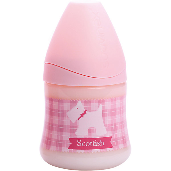 Бутылочка 150мл SCOTTISHот 0-6 мес., Suavinex, бл.розовый собачка Бутылочка 150мл SCOTTISHот 0-6 мес., Suavinex, бл.розовый собачкаБутылочки и аксессуары<br>Характеристики:<br><br>• Наименование: бутылка для кормления<br>• Рекомендуемый возраст: от 0 до 6 месяцев<br>• Пол: для девочки<br>• Объем: 150 мл<br>• Материал: силикон, пластик<br>• Цвет: оттенки розового, белый<br>• Рисунок: собачка, шотландская клетка<br>• Форма соски: анатомическая<br>• Комплектация: бутылочка, соска, колпачок<br>• Наличие антиколикового клапана<br>• Горлышко бутылки адаптировано под любую форму соски данного производителя<br>• Вес: 85 г<br>• Параметры (Д*Ш*В): 7*7*13,3 см <br>• Особенности ухода: регулярная стерилизация и своевременная замена<br><br>Бутылка 150 мл SCOTTISH от 0-6 мес., Suavinex, бл.розовый собачка изготовлена испанским торговым брендом, специализирующимся на выпуске товаров для кормления новорожденных и младенцев. Продукция от Suavinex разработана с учетом рекомендаций педиатров и стоматологов, что гарантирует не только качество и безопасность использованных материалов, но и обеспечивает правильное формирование неба. <br><br>Бутылочка выполнена с широким горлышком, что облегчает уход за ней. Силиконовая соска анатомической формы длительное время сохраняет свои свойства: не рассасывается и не слипается во время кормления. <br><br>Выполнена бутылка в стильном шотландском дизайне. Рисунок устойчив к появлениям царапин и выгоранию цвета даже при частой стерилизации. Бутылка 150 мл SCOTTISH от 0-6 мес., Suavinex, бл.розовый собачка станет непревзойденным аксессуаром для кормления вашего малыша.<br><br>Бутылку 150 мл SCOTTISH от 0-6 мес., Suavinex, бл.розовый собачка можно купить в нашем интернет-магазине.<br><br>Ширина мм: 70<br>Глубина мм: 70<br>Высота мм: 133<br>Вес г: 85<br>Возраст от месяцев: 0<br>Возраст до месяцев: 6<br>Пол: Женский<br>Возраст: Детский<br>SKU: 5451290