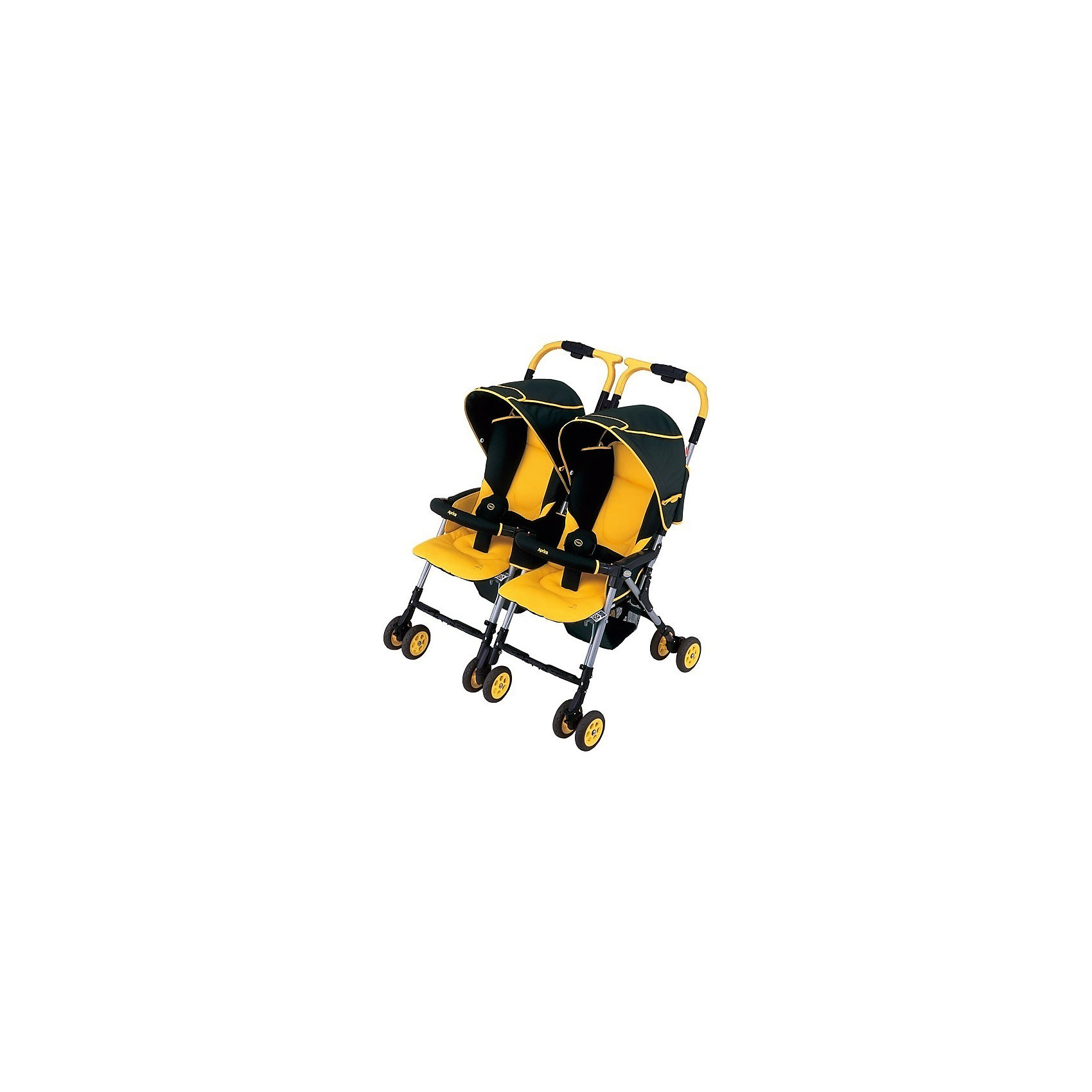 Прогулочная коляска для двойни Aprica Nelccobed Twin, Прогулочная коляска для двойни Aprica Nelccobed Twin,Прогулочные коляски<br>Характеристики коляски для двойни Aprica Nelccobed Twin<br><br>Прогулочный блок, у каждого свой: <br><br>• регулируемые по длине 3-х точечные ремни безопасности;<br>• регулируемый наклон спинки, угол наклона 130-170 градусов;<br>• глубокий капюшон оснащен широким солнцезащитным козырьком;<br>• на капюшоне находится смотровое окошко;<br>• съеный бампер, отодвигается с одной стороны или снимается полностью;<br>• бампер у каждого малыша отдельный;<br>• поддерживающая система терморегуляции;<br>• подножки регулируются по высоте;<br>• материал: пластик, полиэстер;<br>• высота сиденья от земли: 50 см.<br><br>Шасси коляски, общее для двоих: <br><br>• сдвоенные колеса коляски, 6 пар, всего 12 шт.;<br>• передние колеса поворотные с блокировкой;<br>• тип тормоза: ножной, расположен на 2-х колесах;<br>• механизм складывания: трость с защитой от раскладывания;<br>• рама складывается вместе с прогулочным блоком;<br>• коляска сохраняет устойчивое вертикальное положение;<br>• материал рамы: алюминий.<br><br>Размер коляски: 89х78х97 см<br>Размер коляски в сложенном виде: 65х34х96 см<br>Вес коляски: 9,6 кг<br>Максимальная нагрузка на коляску: 30 кг<br><br>Комплектация:<br><br>• коляска для двойни Nelccobed Twin;<br>• 2 накидки на ножки, крепятся кнопками к бамперам;<br>• дождевик в сумочке, закрывает оба прогулочных блока одновременно;<br>• ремешок для переноски коляски;<br>• инструкция. <br><br>Прогулочную коляску для двойни Nelccobed Twin, Aprica можно купить в нашем интернет-магазине.<br><br>Ширина мм: 650<br>Глубина мм: 340<br>Высота мм: 970<br>Вес г: 12300<br>Возраст от месяцев: 1<br>Возраст до месяцев: 36<br>Пол: Унисекс<br>Возраст: Детский<br>SKU: 5451751