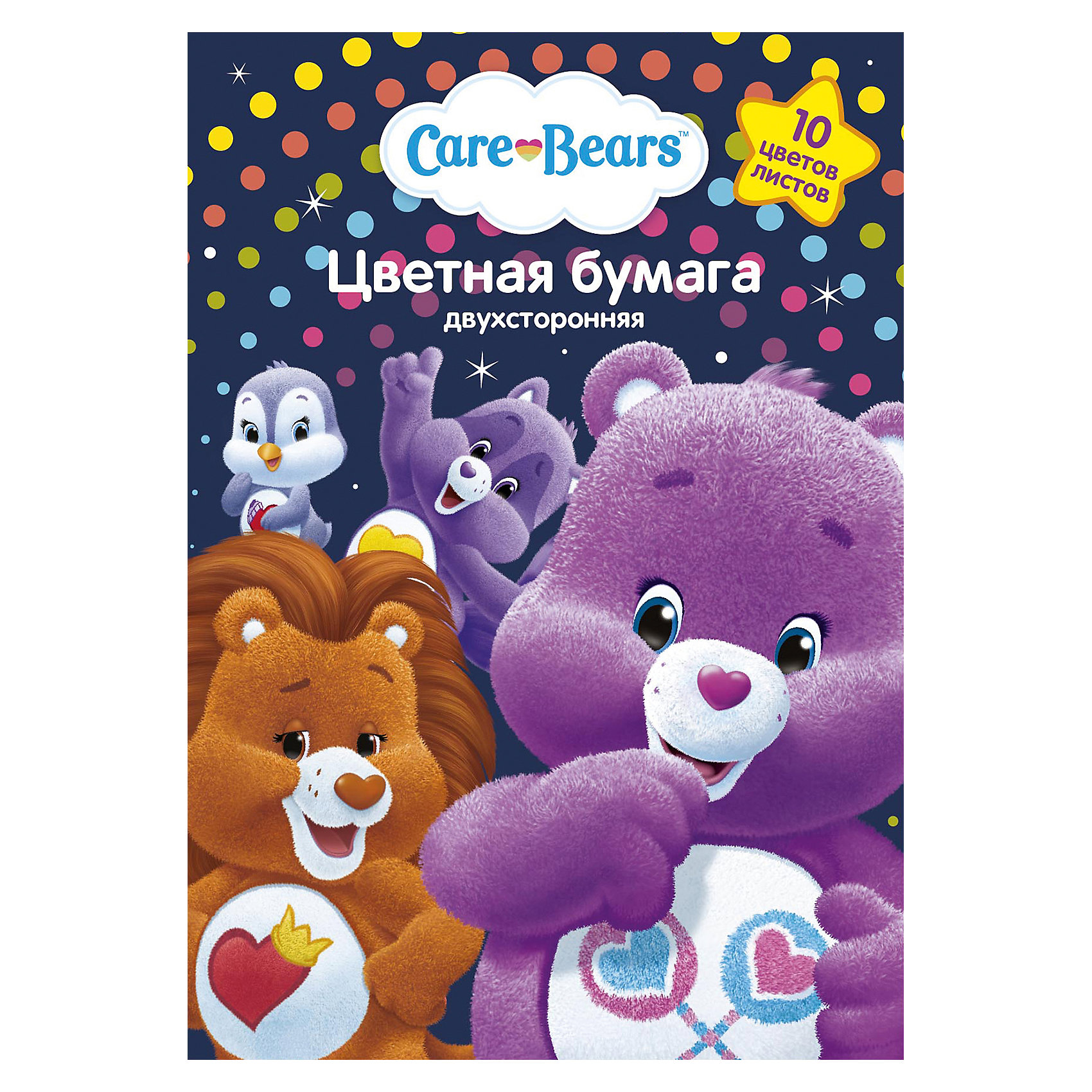 Цветная двусторонняя бумага, 10 листов, 10 цветов, Заботливые мишки Цветная двусторонняя бумага, 10 листов, 10 цветов, Заботливые мишкиБумажная продукция<br>Характеристики цветной двусторонней бумаги 10 листов, 10 цветов, Заботливые мишки:<br><br>• возраст: от 3 лет<br>• пол: мальчиков и девочек<br>• комплект: 10 листов цветной бумаги.<br>• состав: бумага, картон.<br>• упаковка: папка<br>• размеры: 29 х 20 см<br>• бренд: Росмэн<br>• страна обладатель бренда: Россия.<br><br>Цветная бумага Заботливые мишки формата А4 идеально подходит для детского творчества: создания аппликаций, оригами и других поделок. В упаковке 10 цветов (10 листов) мелованной бумаги с двусторонней печатью: желтый, оранжевый, красный, синий, зеленый, фиолетовый, коричневый, черный, золотой, серебристый. Упаковка: папка (29,4х20,5х0,2 см) с двумя клапанами, выполненная из мелованного картона с глянцевым лаком.<br><br>Цветную двустороннюю бумагу 10 листов, 10 цветов, Заботливые мишки издательства Росмен можно купить в нашем интернет-магазине.<br><br>Ширина мм: 292<br>Глубина мм: 205<br>Высота мм: 20<br>Вес г: 80<br>Возраст от месяцев: 36<br>Возраст до месяцев: 2147483647<br>Пол: Женский<br>Возраст: Детский<br>SKU: 5453301