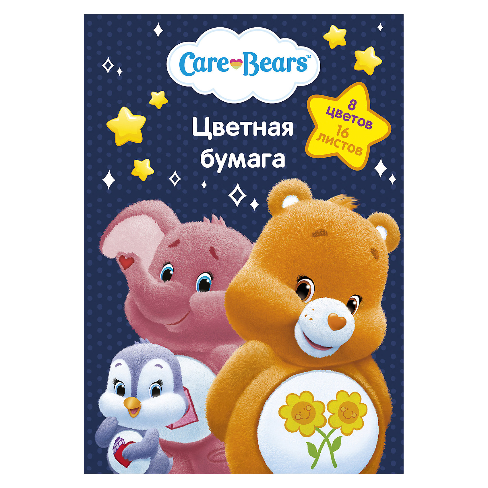 Цветная односторонняя бумага Care Bears, 16 листов, 8 цветов, Заботливые мишки Цветная односторонняя бумага Care Bears, 16 листов, 8 цветов, Заботливые мишкиБумажная продукция<br>Характеристики цветной односторонней бумаги Care Bears 16 листов, 8 цветов, Заботливые мишки: <br><br>• возраст: от 3 лет <br>• пол: для девочек<br>• комплект: 16 листов мелованной бумаги с односторонней печатью: желтый, оранжевый, красный, синий, зеленый, фиолетовый, коричневый, черный<br>• состав : бумага, картон.<br>• упаковка: папка с двумя клапанами, выполненная из мелованного картона с глянцевым лаком.<br>• размеры: 29 х 20 см<br>• бренд: Росмэн<br>• страна обладатель бренда: Россия.<br><br>Цветная бумага Care Bears формата А4 идеально подходит для детского творчества: создания аппликаций, оригами и других поделок. В упаковке 8 цветов (16 листов) мелованной бумаги с односторонней печатью: желтый, оранжевый, красный, синий, зеленый, фиолетовый, коричневый, черный. Упаковка: папка (29,4х20,5х0,4 см) с двумя клапанами, выполненная из мелованного картона с глянцевым лаком.<br><br>Цветную одностороннюю бумагу 16 листов, 8 цветов, Care Bears от бренда Росмэн можно купить в нашем интернет-магазине.<br><br>Ширина мм: 292<br>Глубина мм: 205<br>Высота мм: 20<br>Вес г: 108<br>Возраст от месяцев: 36<br>Возраст до месяцев: 2147483647<br>Пол: Женский<br>Возраст: Детский<br>SKU: 5453302