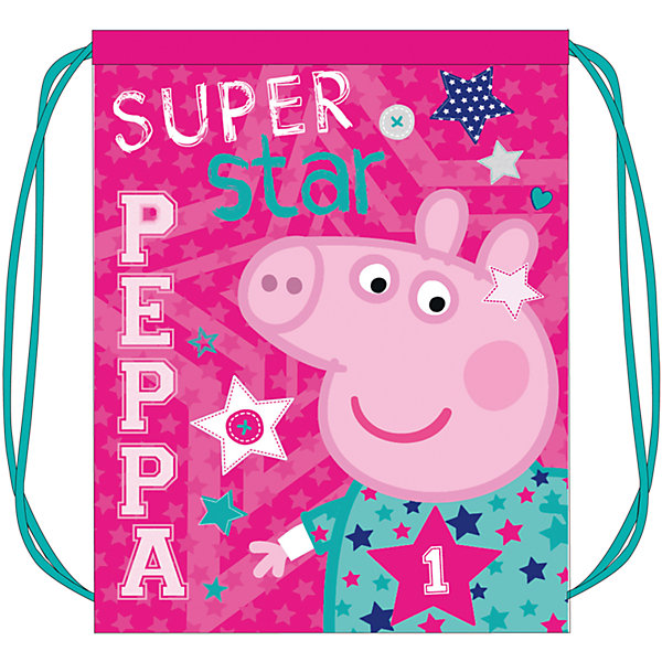 Мешок для обуви Superstar, Peppa Pig Мешок для обуви Superstar, Peppa PigМешки для обуви<br>Характеристики:<br>• утягивается с помощью шнурков-лямок;<br>• вместительное отделение;<br>• яркий принт;<br>• материал: полиэстер;<br>• размер: 46х32 см;<br>• размер упаковки: 25х17х1 см;<br>• вес: 45 грамм.<br><br>Мешок Super Star подходит для обуви любого типа и размера. Он состоит из одного отделения, утягивающегося с помощью шнурков. Для удобства ребенка шнурки можно использовать в качестве лямок.<br><br>Мешок декорирован красочным изображением свинки Пеппа.<br><br>Мешок для обуви Superstar, Peppa Pig, Росмэн можно купить в нашем интернет-магазине.<br><br>Ширина мм: 220<br>Глубина мм: 180<br>Высота мм: 50<br>Вес г: 40<br>Возраст от месяцев: 36<br>Возраст до месяцев: 2147483647<br>Пол: Унисекс<br>Возраст: Детский<br>SKU: 5453344