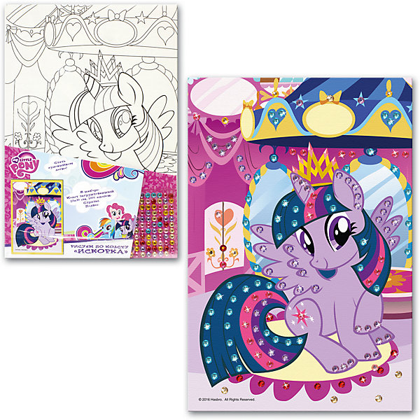 Рисуем по холсту Искорка, MyLittlePony Рисуем по холсту Искорка, MyLittlePonyMy little Pony<br>Характеристики товара:<br><br>• комплект: холст на картонной основе с контурным рисунком, стразы с клеевым слоем, подвес, скотч<br>• размер картинки: 20х30 см<br>• упаковка: пленка<br>• акриловые краски легко ложатся на холст, быстро сохнут, хорошо растворяются в воде, после высыхания становятся водонепроницаемыми<br>• состав: 100% хлопок, картон, пластик<br>• страна бренда: Россия<br>• страна изготовитель: Китай<br><br>В набор для творчества входит все, чтобы создать настоящее произведение искусства своими руками: холст с нанесенными контурами рисунка, краски, палитра, кисточка. Можно раскрасить рисунок по образцу. Смешивая краски, юный художник получит новые цвета и оттенки. Ткань обработана специальным составом, который обеспечивает нанесение красок равномерным слоем.<br><br>Рисуем по холсту Искорка, MyLittlePony, вы можете приобрести в нашем интернет-магазине.<br><br>Ширина мм: 300<br>Глубина мм: 200<br>Высота мм: 50<br>Вес г: 130<br>Возраст от месяцев: 36<br>Возраст до месяцев: 2147483647<br>Пол: Женский<br>Возраст: Детский<br>SKU: 5453441