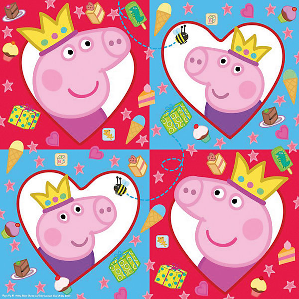 Салфетки 33*33 см, 20 шт., Peppa Pig Салфетки 33*33 см, 20 шт., Peppa PigСалфетки и скатерти<br>Характеристики товара:<br><br>• количество салфеток: 20 <br>• размер салфеток: 33х33 см<br>• плотность: 18 gsm<br>• состав: бумага<br>• яркий принт<br>• упаковка: пакет<br>• страна бренда: Россия<br>• страна изготовитель: Китай<br><br>Обучать правилам этикета за столом следует с самого детства. И специально для того, чтобы усваивать суровые нормы поведения было не скучно, а весело и увлекательно, для деток создан набор красочных салфеток с героями мультфильма Свинка Пеппа. Яркие и качественные салфетки пригодятся для повседневного использования, а также эффектно украсят праздничный стол во время детского праздника.<br><br>Салфетки 33*33 см, 20 шт., Peppa Pig, вы можете приобрести в нашем интернет-магазине.<br><br>Ширина мм: 165<br>Глубина мм: 165<br>Высота мм: 20<br>Вес г: 70<br>Возраст от месяцев: 36<br>Возраст до месяцев: 2147483647<br>Пол: Женский<br>Возраст: Детский<br>SKU: 5453477