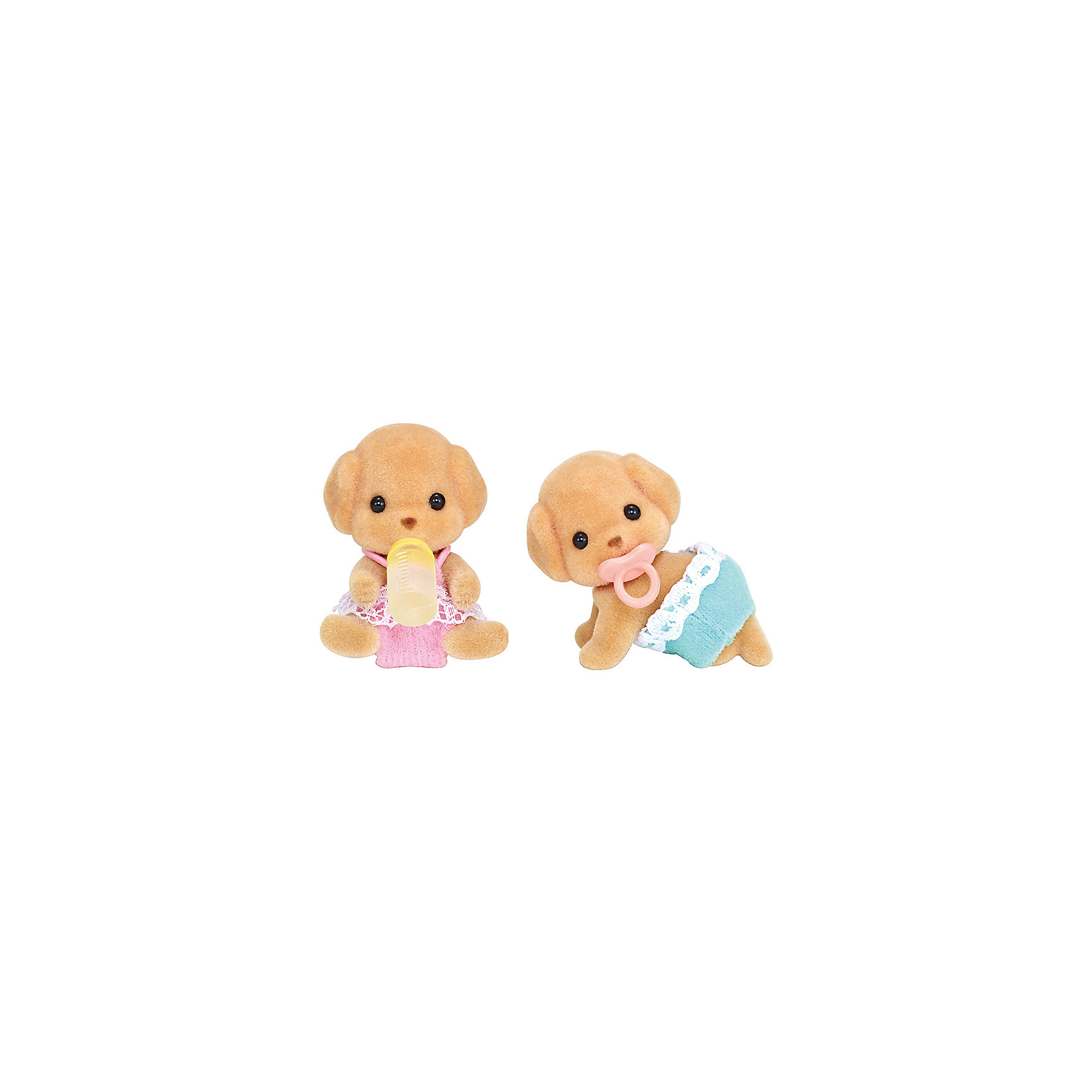 Набор Той Пудели-двойняшки, Sylvanian Families Набор Той Пудели-двойняшки, Sylvanian FamiliesSylvanian Families<br>Характеристики:<br><br>• Материал: ПВХ с полимерным напылением, текстиль <br>• Комплектация: 2 щенка той пуделя, пустышка, бутылочка<br>• Размер фигурки: ? 5 см<br>• Голова и лапы – подвижные<br>• Особенности ухода: фигурку можно купать, одежда – ручная стирка<br>• Размер упаковки (Д*Ш*В): 7,5*3,5*10 см<br>• Вес: 50 г<br>• Упаковка: картонная коробка с блистером<br><br>Фигурки выполнены из экологически безопасного материала, сверху покрыты напылением, придающим животным бархатистую поверхность. Фигурки можно купать, одежду – стирать. У персонажей подвижные головы и лапки, что делает их особенно правдоподобными и удобными в играх. Набор Той Пудели-двойняшки, Sylvanian Families состоит из двух малышей той пуделя: один в образе мальчика, второй – в образе девочки. Дополнительно в комплекте предусмотрены аксессуары для малышей: бутылочка для кормления и пустышка. <br><br>Набор Той Пудели-двойняшки, Sylvanian Families можно купить в нашем интернет-магазине.<br><br>Ширина мм: 123<br>Глубина мм: 88<br>Высота мм: 40<br>Вес г: 42<br>Возраст от месяцев: 48<br>Возраст до месяцев: 96<br>Пол: Женский<br>Возраст: Детский<br>SKU: 5467536