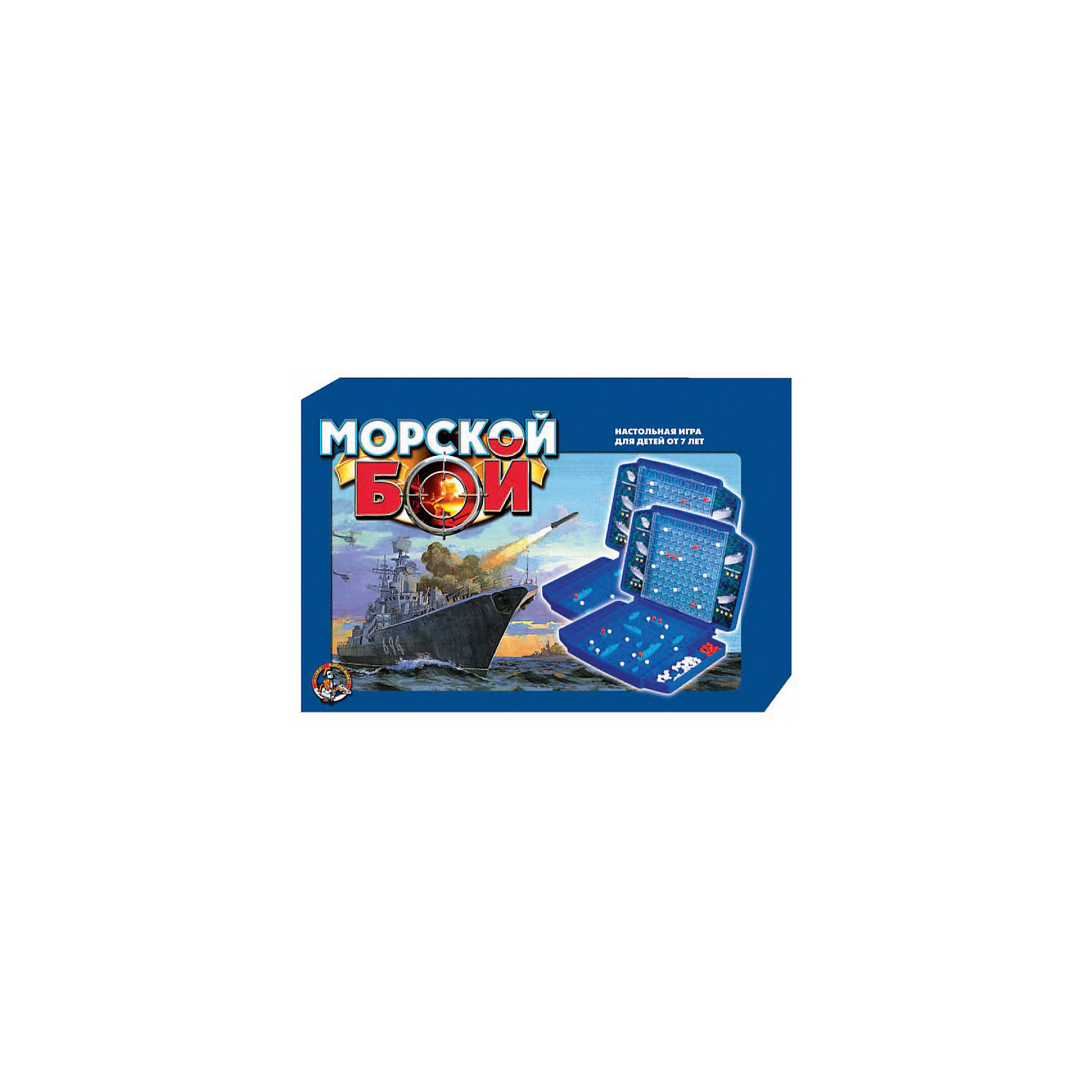 Игра настольная Морской бой 1, Десятое королевство Игра настольная Морской бой 1, Десятое королевствоНастольные игры<br>Игра настольная Морской бой 1, Десятое королевство<br><br>Характеристики: <br><br>• Возраст: от 3 лет<br>• Материал: пластик<br>• В комплекте: корабли, чемоданчик, фишки<br><br>Этот набор создан на основе знаменитой игры Морской бой, только в данном наборе игровое поле и корабли выполнены в виде объемных фигурок. В комплекте идут 2 игровых поля, 2 крейсера, 6 эсминцев, 2 авианосца, 2 подлодки, 9 торпедных катеров, 320 белых и 80 красных фишек. Поставляется в удобном чемоданчике, благодаря которому фигурки не потеряются, а фишки не слетят с поля.<br><br>Игра настольная Морской бой 1, Десятое королевство можно купить в нашем интернет-магазине.<br><br>Ширина мм: 370<br>Глубина мм: 240<br>Высота мм: 40<br>Вес г: 912<br>Возраст от месяцев: 84<br>Возраст до месяцев: 2147483647<br>Пол: Унисекс<br>Возраст: Детский<br>SKU: 5473812