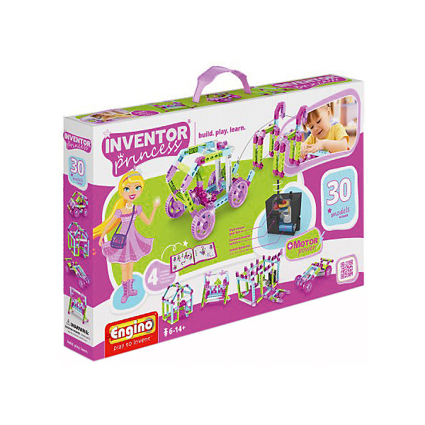 Конструктор INVENTOR GIRLS, 30 моделей, Engino Конструктор INVENTOR GIRLS, 30 моделей, EnginoПластмассовые конструкторы<br>Характеристики товара:<br><br>• материал: пластик<br>• размер упаковки: 5х46х29 см<br>• комплектация: коробка, детали, инструкции, мотор<br>• упаковка: коробка<br>• можно собрать 30 моделей<br>• возраст: от 6 лет<br>• совместим с другими наборами Engino<br>• 682 детали<br>• страна бренда: Кипр<br><br>Конструктор - это отличный способ помочь развитию ребенка. Сборка фигурок из деталей способствует скорейшему развитию мелкой моторики, пространственного мышления, логики, цветовосприятия и воображения. Помимо этого, собирать конструктор - очень увлекательное занятие!<br><br>Конструкторы от Engino - это развивающие игрушки нового поколения. Из этого конструктора можно собрать сразу 30 разных фигурок! Сделать это можно с помощью инструкции, входящей в комплект или информации из интернета. Также в комплект входит моторчик, с помощью которого фигурки могут двигаться! Отличный полезный подарок для девочки! <br><br>Конструктор INVENTOR GIRLS, 30 моделей, от популярного бренда Engino можно купить в нашем интернет-магазине.<br><br>Ширина мм: 460<br>Глубина мм: 60<br>Высота мм: 290<br>Вес г: 613<br>Возраст от месяцев: 36<br>Возраст до месяцев: 192<br>Пол: Женский<br>Возраст: Детский<br>SKU: 5482372