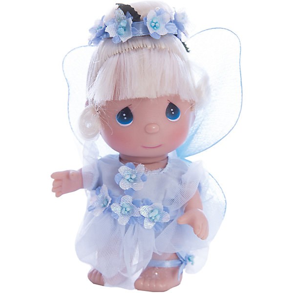 Кукла Фея в голубом, 14 см, Precious Moments Кукла Фея в голубом, 14 см, Precious MomentsКуклы<br>Характеристики товара:<br><br>• возраст: от 5 лет;<br>• материал: винил, текстиль;<br>• высота куклы: 14 см;<br>• размер упаковки: 14х10х6 см;<br>• вес упаковки: 70 гр.;<br>• страна производитель: Филиппины.<br><br>Кукла «Фея в голубом» 14 см Precious Moments — коллекционная кукла с выразительными голубыми глазками и светлыми волосами, украшенными ободком из цветов. Она одета в сказочное голубое платье. За спиной у маленькой феи самые настоящие крылышки. У куклы имеются подвижные детали. Она выполнена из качественного безопасного материала.<br><br>Куклу «Фея в голубом» 14 см Precious Moments можно приобрести в нашем интернет-магазине.<br><br>Ширина мм: 60<br>Глубина мм: 140<br>Высота мм: 40<br>Вес г: 80<br>Возраст от месяцев: 36<br>Возраст до месяцев: 2147483647<br>Пол: Женский<br>Возраст: Детский<br>SKU: 5482524
