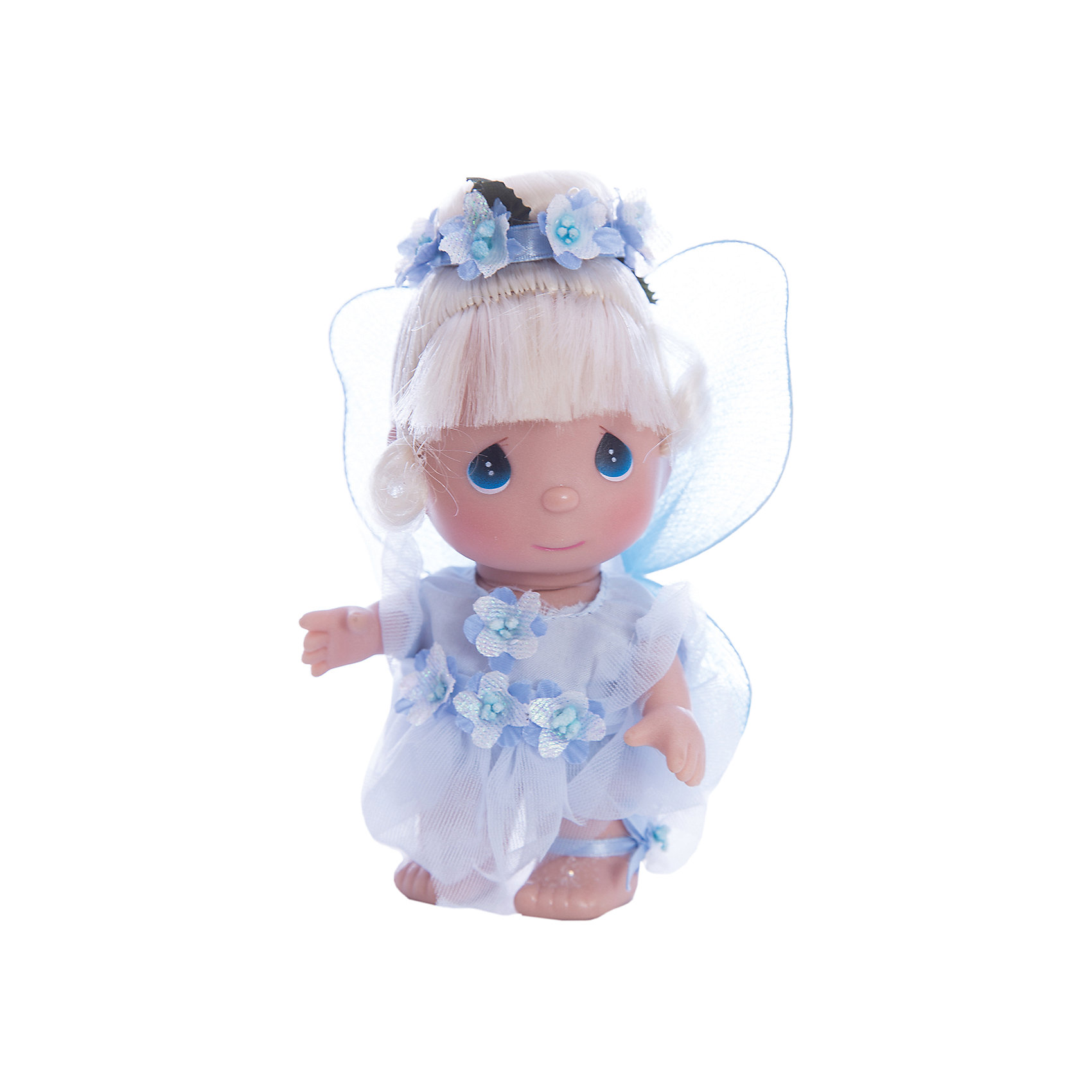 Кукла Фея в голубом, 14 см, Precious Moments Кукла Фея в голубом, 14 см, Precious MomentsКлассические куклы<br>Характеристики товара:<br><br>• возраст: от 5 лет;<br>• материал: винил, текстиль;<br>• высота куклы: 14 см;<br>• размер упаковки: 14х10х6 см;<br>• вес упаковки: 70 гр.;<br>• страна производитель: Филиппины.<br><br>Кукла «Фея в голубом» 14 см Precious Moments — коллекционная кукла с выразительными голубыми глазками и светлыми волосами, украшенными ободком из цветов. Она одета в сказочное голубое платье. За спиной у маленькой феи самые настоящие крылышки. У куклы имеются подвижные детали. Она выполнена из качественного безопасного материала.<br><br>Куклу «Фея в голубом» 14 см Precious Moments можно приобрести в нашем интернет-магазине.<br><br>Ширина мм: 60<br>Глубина мм: 140<br>Высота мм: 40<br>Вес г: 80<br>Возраст от месяцев: 36<br>Возраст до месяцев: 2147483647<br>Пол: Женский<br>Возраст: Детский<br>SKU: 5482524