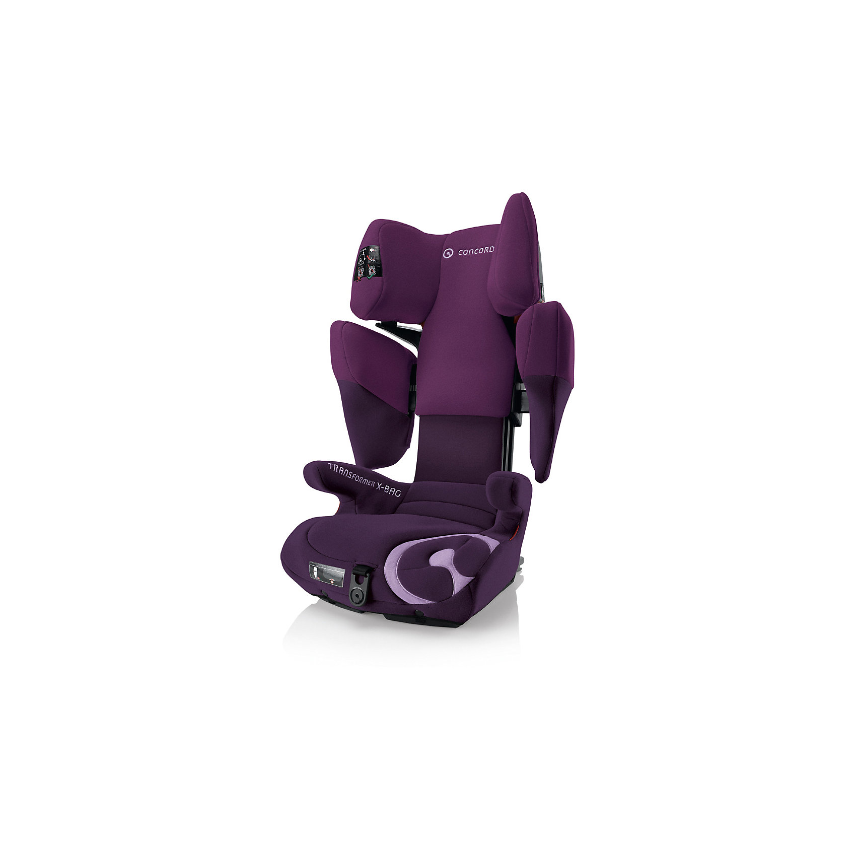 Автокресло Concord Transformer X-BAG, 15-36 кг, Plum Purple Автокресло Concord Transformer X-BAG, 15-36 кг, Plum PurpleГруппа 2-3 (От 15 до 36 кг)<br>Характеристики автокресла:<br><br>• группа 2-3;<br>• возраст ребенка: от 3 до 12 лет;<br>• вес ребенка: 15-36 кг;<br>• способ установки: по ходу движения автомобиля;<br>• 2 способа крепления: система IsoFix или штатные ремни безопасности;<br>• компактный ударопрочный каркас;<br>• защита от боковых ударов;<br>• регулировка наклона спинки;<br>• регулировка подголовника;<br>• регулировка размера кресла;<br>• ортопедические свойства спинки и основания;<br>• встроенный пневмопривод;<br>• размер автокресла: 46х45х64 см;<br>• высота подголовника: 62-82 см;<br>• вес автокресла: 9,7 кг;<br>• материал: пластик, полиэстер;<br>• стандарт безопасности: ECE R44/04.<br><br>Автокресло Transformer X-BAG, 15-36 кг, Concord, Plum Purple можно купить в нашем интернет-магазине.<br><br>Ширина мм: 450<br>Глубина мм: 450<br>Высота мм: 640<br>Вес г: 9700<br>Цвет: сиреневый<br>Возраст от месяцев: 36<br>Возраст до месяцев: 144<br>Пол: Женский<br>Возраст: Детский<br>SKU: 5485169