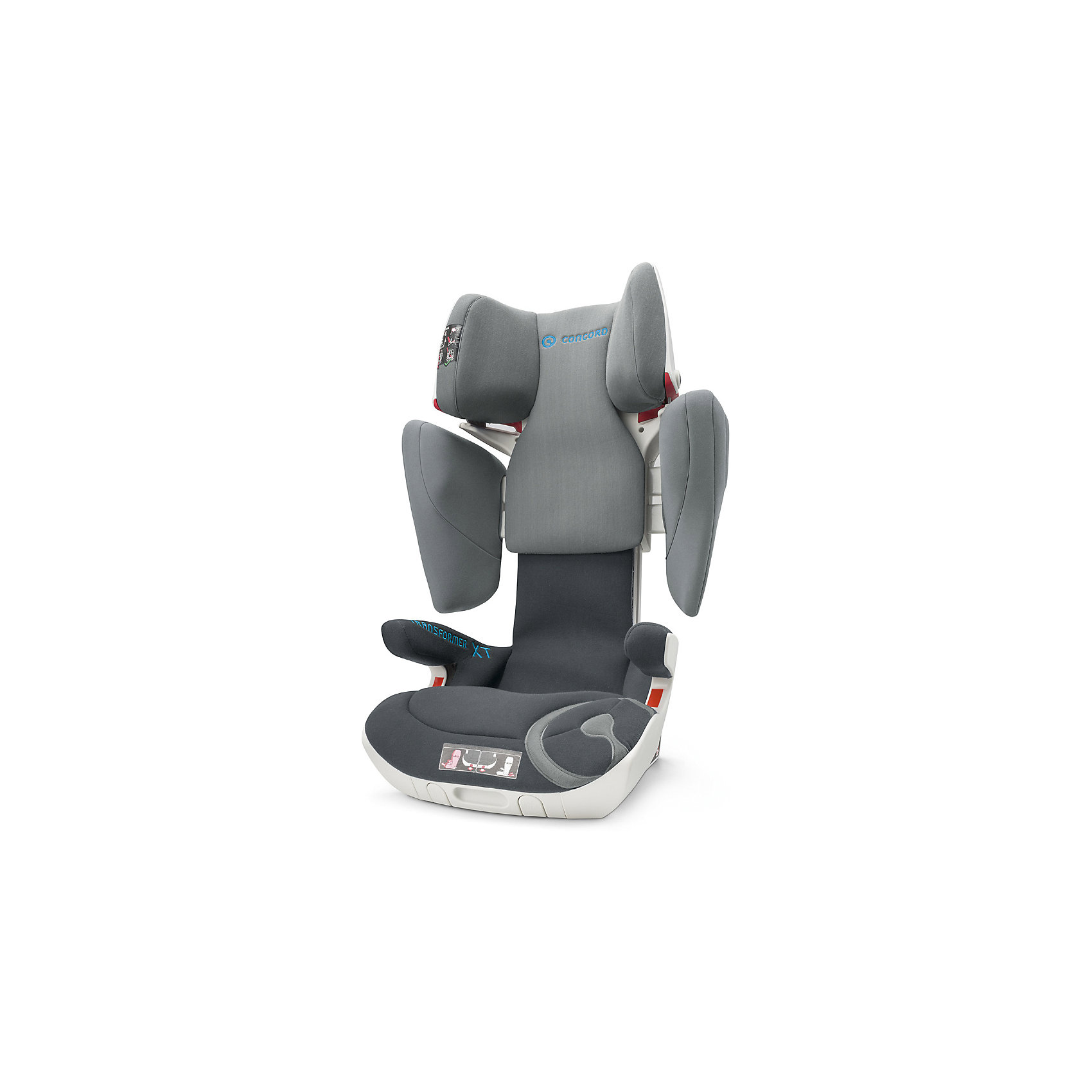 Автокресло Concord Transformer XT, 15-36 кг, Stone Grey Автокресло Concord Transformer XT, 15-36 кг, Stone GreyГруппа 2-3 (От 15 до 36 кг)<br>Одно из самых безопасных автокресел в группе 2/3, рассчитанное на детей весом от 15 до 36 кг от известного, немецкого производителя автокресел – Concord. Кресло показало отличный результат по безопасности по итогам краш-тестов ADAC, OAMTC, TCS<br>Подробное описание<br>• Отличные результаты по безопасности по итогам краш-тестов<br>• Установка в автомобиле возможна как с системой IsoFix так и без нее<br>• Развитая и продуманная до мелочей боковая защита<br>• широкое, по сравнению с другими моделями посадочное место: ширина 27, глубина 31<br>• ширина в плечах регулируется в диапазоне от 26 до 36 см<br>• высота спинки регулируется от 60 до 81 см<br>• специальная форма сиденья исключает подныривание под ремень безопасности<br>• двухслойный ударопрочный корпус<br>• высокая степень эргономики<br>• наклон спинки регулируется во множественных положениях с помощью простого нажатия на кнопку<br>• спинка регулируется по высоте с одновременной регулировкой ширины плеч - так же при нажатии на кнопку<br>• высокие подлокотники с мягкой обивкой защищают тазовые суставы и исключают съезжание ребенка вбок во время аварии<br>• все регулировки осуществляются за счет пневмопривода - с помощью кнопок<br>• соответствие европейскому стандарту ECE44/04<br><br>Ширина мм: 450<br>Глубина мм: 450<br>Высота мм: 640<br>Вес г: 11000<br>Возраст от месяцев: 36<br>Возраст до месяцев: 144<br>Пол: Унисекс<br>Возраст: Детский<br>SKU: 5485174