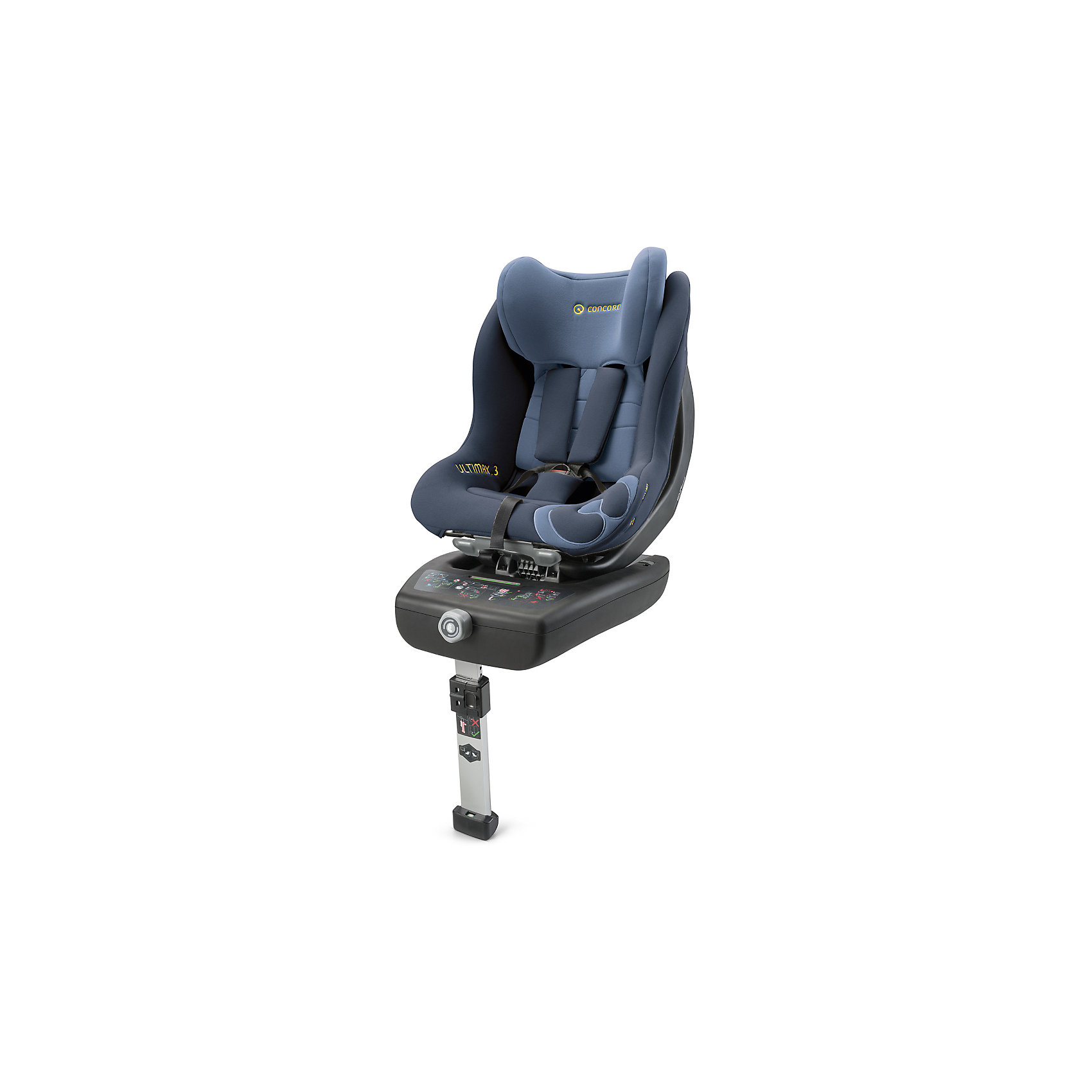 Автокресло Concord Ultimax 3, 0-18 кг, Denim Blue Автокресло Concord Ultimax 3, 0-18 кг, Denim BlueГруппа 0+, 1 (До 18 кг)<br>Характеристики автокресла:<br><br>• группа автокресла: 0/1 ;<br>• возраст ребенка: от рождения до года;<br>• вес ребенка: до 18 кг;<br>• способ установки: против хода движения автомобиля, по ходу движения автомобиля;<br>• способ крепления: база Isofix, дополнительный упор в пол с регулируемой высотой ножки;<br>• усовершенствованная версия предыдущей модели - автокресла Concord Ultimax.2;<br>• возможность регулировки автокресла по наклону в положении против хода движения;<br>• кресельная чаша эргономичной формы.<br><br>Особенности автокресла:<br><br>• высокие боковины для защиты от боковых ударов, инновационная система боковой защиты;<br>• подголовник эргономической формы регулируется в 6-ти положениях по высоте;<br>• ремни безопасности регулируются автоматически;<br>• положение для сна, переводится одной рукой;<br>• мягкий, дышащий гипоаллергенный материал;<br>• вкладыш для новорожденных идет в комплекте с автокреслом;<br>• съемный тазовый вкладыш для крупных детей (не рекомендуется снимать до достижения веса в 9 кг);<br>• съемные чехлы, можно стирать при 30С.<br><br>Размеры:<br><br>• размер автокресла 63х44х57 см;<br>• высота подголовника: 57-66 см;<br>• вес автокрела: 12,3 кг;<br>• размер упаковки: 76х46х44 см;<br>• вес в упаковке: 18 кг.<br><br>Автокресло Ultimax 3, 0-18 кг, Concord, Denim Blue можно купить в нашем интернет-магазине.<br><br>Ширина мм: 760<br>Глубина мм: 460<br>Высота мм: 440<br>Вес г: 18000<br>Цвет: синий деним<br>Возраст от месяцев: 0<br>Возраст до месяцев: 48<br>Пол: Унисекс<br>Возраст: Детский<br>SKU: 5485176