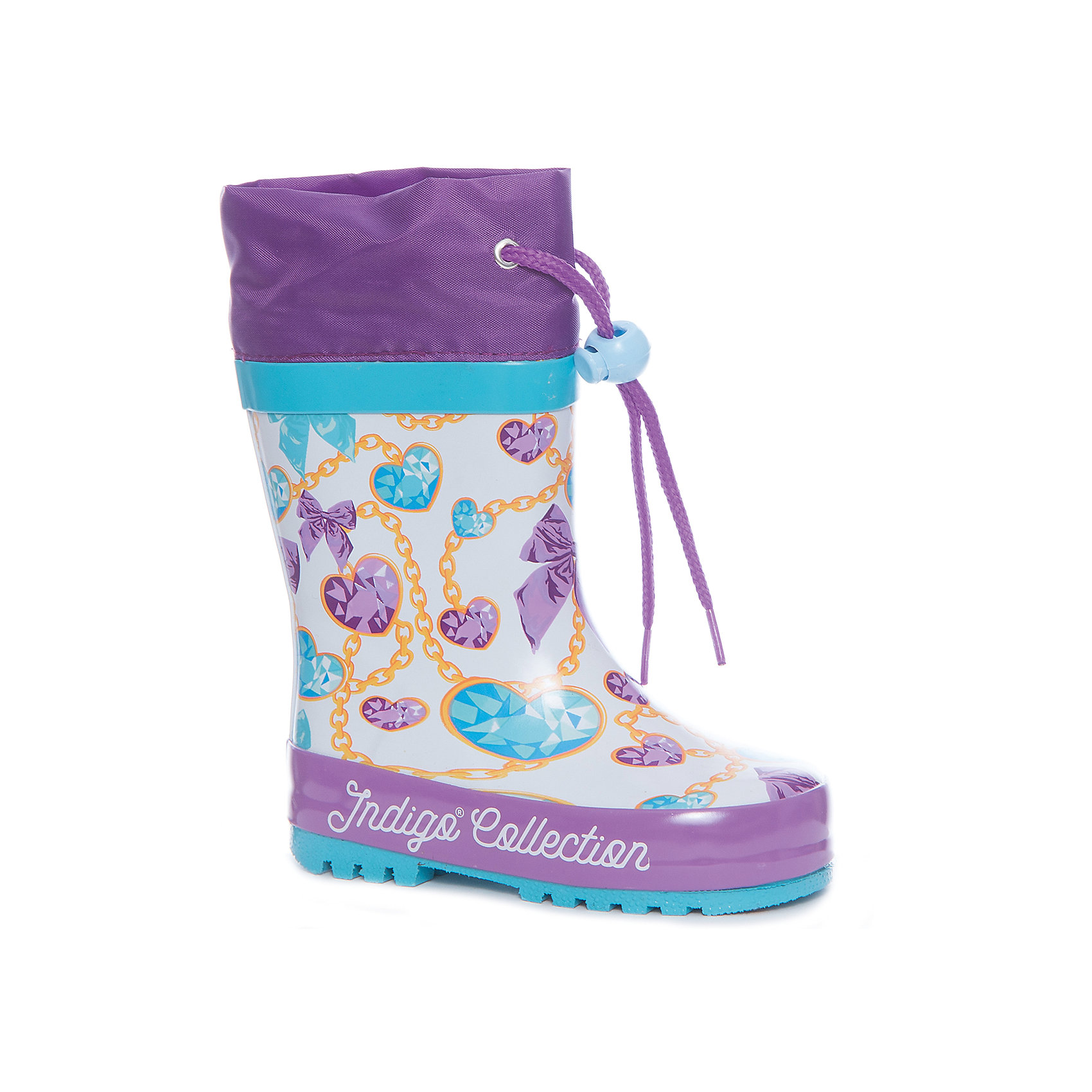 Резиновые сапоги для девочки Indigo kids Резиновые сапоги для девочки Indigo kidsРезиновые сапоги<br>Сапоги резиновые для девочки Indigo kids<br>Состав:<br>Материал верха:Резина/Текстиль Материал подклада:Текстиль<br><br>Ширина мм: 237<br>Глубина мм: 180<br>Высота мм: 152<br>Вес г: 438<br>Цвет: белый<br>Возраст от месяцев: 48<br>Возраст до месяцев: 60<br>Пол: Женский<br>Возраст: Детский<br>Размер: 28,22,23,24,25,26,27<br>SKU: 5489466