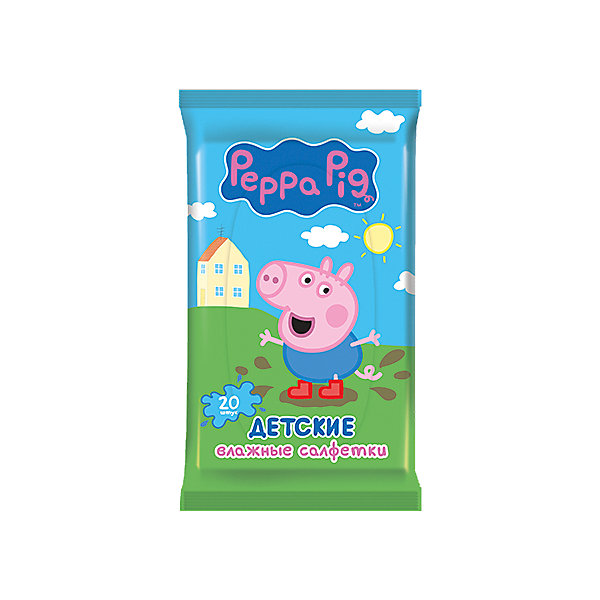 Детские влажные салфетки Peppa Pig 20 шт, Авангард