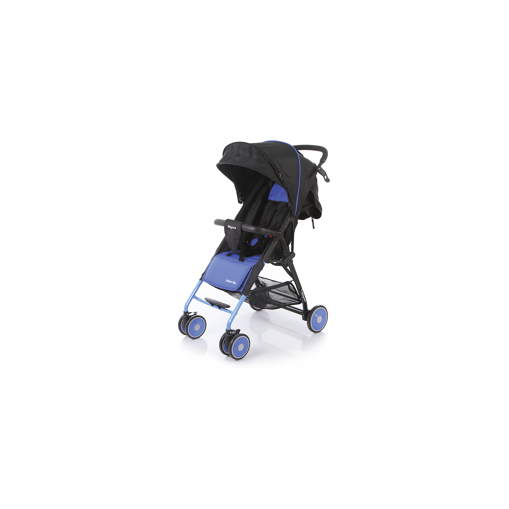 Прогулочная коляска Baby Care Urban Lite, синий Прогулочная коляска Baby Care Urban Lite, синийПрогулочные коляски<br>Характеристики коляски Baby Care Urban Lite:<br><br>• плавно регулируемый наклон спинки при помощи ременного механизма;<br>• складной капюшон с солнцезащитным козырьком;<br>• смотровое окошко для наблюдения за ребенком;<br>• задняя часть капюшона открывается для вентиляции воздуха;<br>• съемный бампер с дополнительным разделителем между ножек;<br>• регулируемая при помощи ремня подножка;<br>• ручка родителей с мягкой нескользящей накладкой;<br>• 5-ти точечные ремни безопасности с мягкими накладками;<br>• ширина сидения 33,5 см;<br>• материал: полиэстер.<br><br>Прогулочная коляска Baby Care Urban Lite — легкая маневренная коляска для прогулок по городу, поездок на природу и путешествия. Просторное сидение, откидывающая спинка и регулируемая подножка обеспечивают малышу максимально комфортную прогулку. Коляска компактно складывается, не занимает много места, ее можно перевозить в багажнике автомобиля. <br><br>Шасси коляски:<br><br>• легкая алюминиевая рама;<br>• передние поворотные колеса сдвоенные, с возможностью фиксации;<br>• задние колеса одинарные;<br>• диаметр передних колес 13 см, задних — 15,3 см;<br>• ширина колесной базы 51 см;<br>• амортизаторы на передних колесах для смягчения хода;<br>• ножной тормоз;<br>• тип складывания «книжка»;<br>• устойчива в сложенном виде;<br>• корзина для покупок размером 40х34х14 см.<br><br>Размер коляски в разложенном виде 87х51х103 см<br>Размер коляски в сложенном виде 67х51х25 см<br>Вес коляски 5,4 кг<br>Размер упаковки 66х46х18 см<br>Вес в упаковке 6,2 кг<br><br>Комплектация:<br><br>• прогулочный блок<br>• корзина для покупок;<br>• чехол на ножки;<br>• инструкция.<br><br>Прогулочную коляску Baby Care Urban Lite синюю можно приобрести в нашем интернет-магазине.<br><br>Ширина мм: 660<br>Глубина мм: 460<br>Высота мм: 180<br>Вес г: 6200<br>Возраст от месяцев: 6<br>Возраст до месяцев: 36<br>Пол: Унисекс<br>Возраст: Детский<br>SKU: 5493335