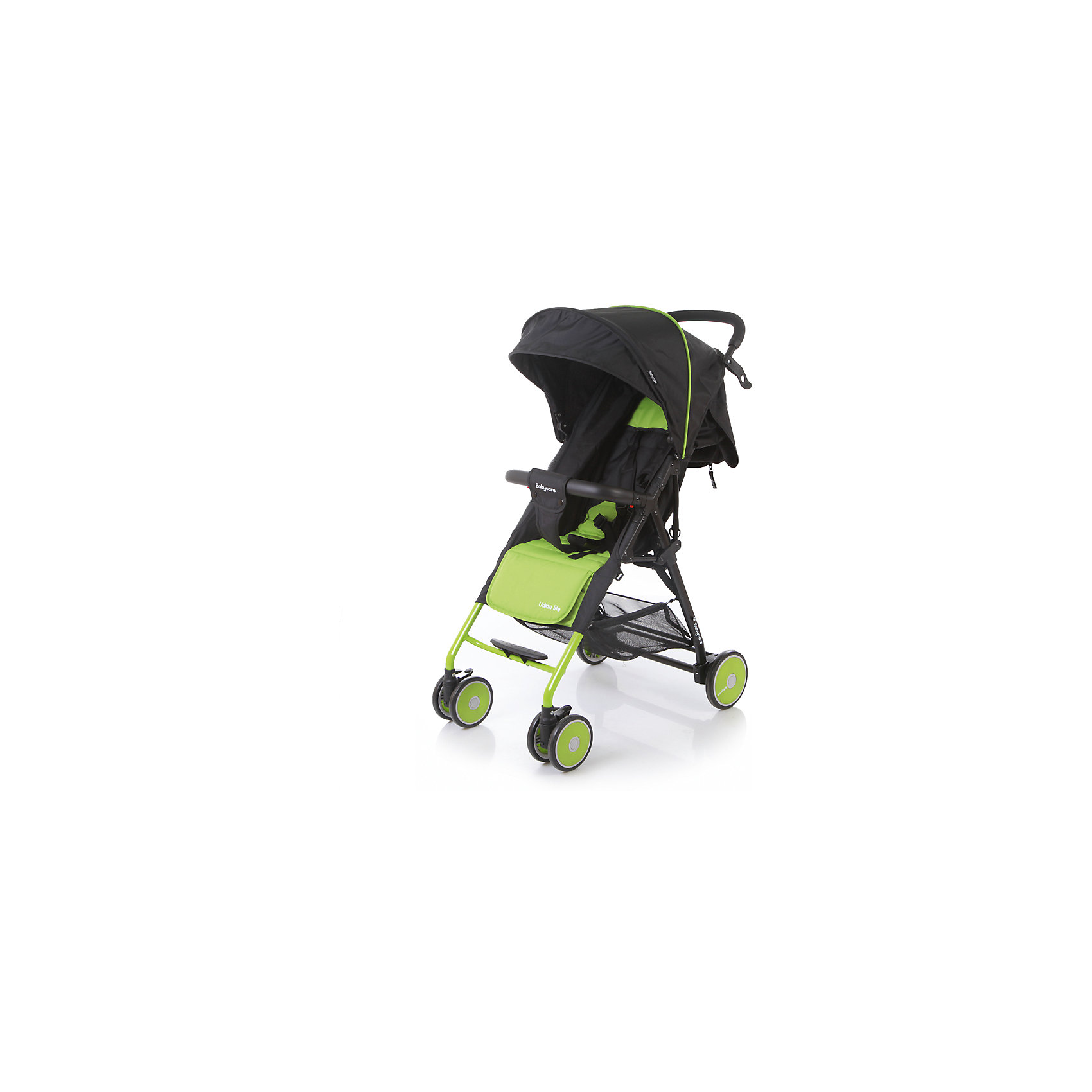 Прогулочная коляска Baby Care Urban Lite, зеленый Прогулочная коляска Baby Care Urban Lite, зеленыйПрогулочные коляски<br>Характеристики коляски Baby Care Urban Lite:<br><br>• плавно регулируемый наклон спинки при помощи ременного механизма;<br>• складной капюшон с солнцезащитным козырьком;<br>• смотровое окошко для наблюдения за ребенком;<br>• задняя часть капюшона открывается для вентиляции воздуха;<br>• съемный бампер с дополнительным разделителем между ножек;<br>• регулируемая при помощи ремня подножка;<br>• ручка родителей с мягкой нескользящей накладкой;<br>• 5-ти точечные ремни безопасности с мягкими накладками;<br>• ширина сидения 33,5 см;<br>• материал: полиэстер.<br><br>Прогулочная коляска Baby Care Urban Lite — легкая маневренная коляска для прогулок по городу, поездок на природу и путешествия. Просторное сидение, откидывающая спинка и регулируемая подножка обеспечивают малышу максимально комфортную прогулку. Коляска компактно складывается, не занимает много места, ее можно перевозить в багажнике автомобиля. <br><br>Шасси коляски:<br><br>• легкая алюминиевая рама;<br>• передние поворотные колеса сдвоенные, с возможностью фиксации;<br>• задние колеса одинарные;<br>• диаметр передних колес 13 см, задних — 15,3 см;<br>• ширина колесной базы 51 см;<br>• амортизаторы на передних колесах для смягчения хода;<br>• ножной тормоз;<br>• тип складывания «книжка»;<br>• устойчива в сложенном виде;<br>• корзина для покупок размером 40х34х14 см.<br><br>Размер коляски в разложенном виде 87х51х103 см<br>Размер коляски в сложенном виде 67х51х25 см<br>Вес коляски 5,4 кг<br>Размер упаковки 66х46х18 см<br>Вес в упаковке 6,2 кг<br><br>Комплектация:<br><br>• прогулочный блок<br>• корзина для покупок;<br>• чехол на ножки;<br>• инструкция.<br><br>Прогулочную коляску Baby Care Urban Lite зеленую можно приобрести в нашем интернет-магазине.<br><br>Ширина мм: 660<br>Глубина мм: 460<br>Высота мм: 180<br>Вес г: 6200<br>Возраст от месяцев: 6<br>Возраст до месяцев: 36<br>Пол: Унисекс<br>Возраст: Детский<br>SKU: 5493336