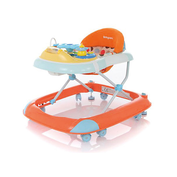 Ходунки Step, Baby Care, оранжевый Ходунки Step, Baby Care, оранжевыйХодунки<br>Характеристики товара:<br><br>• возраст от 6 до 18 месяцев;<br>• допустимый вес эксплуатации: 12 кг<br>• материал: пластик;<br>• регулировка по высоте в 3 положениях;<br>• съемная игровая панель со световыми эффектами;<br>• 8 силиконовых колёс;<br>• 2 стопора для фиксации ходунков<br>• текстиль можно снять для стирки<br>• размер ходунков 61х71х52 см;<br>• вес 4,3 кг;<br>• размер упаковки 72х62х12 см;<br>• вес упаковки 5,2 кг.<br><br>Ходунки Baby Care Step учат малыша передвигаться самостоятельно и держать равновесие. Ходунки оборудованы сидением с мягкой обивкой. Высоту сидения можно отрегулировать по мере роста малыша. Спереди расположена игровая панель со световыми эффектами. В процессе игры у него развиваются мелкая моторика рук, цветовое и зрительное восприятие. Конструкция отличается хорошей устойчивостью благодаря широкому основанию. Колеса изготовлены из силикона и не повреждают напольное покрытие. На основании имеются 2 стопора для фиксации ходунков.<br><br>Ходунки Baby Care Step оранжевые можно приобрести в нашем интернет-магазине.<br><br>Ширина мм: 720<br>Глубина мм: 620<br>Высота мм: 120<br>Вес г: 5200<br>Возраст от месяцев: 7<br>Возраст до месяцев: 12<br>Пол: Унисекс<br>Возраст: Детский<br>SKU: 5493374