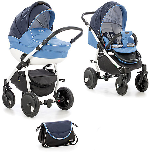 Коляска 2 в 1 Tutis Zippy Orbit на белой раме, синий/голубой/белый кант Коляска 2 в 1 Tutis Zippy Orbit на белой раме, синий/голубой/белый кантКоляски 2 в 1<br>Характеристики коляски Tutis Zippy Orbit:<br><br>Люлька:<br><br>• возраст: с рождения;<br>• прочный пластиковый корпус;<br>• складной капюшон с сетчатым окошком для вентиляции воздуха;<br>• матрас из кокосового волокна, известного своими антибактериальными свойствами;<br>• регулируемый подголовник;<br>• дно с вентиляционными отверстиями;<br>• полукруглая форма дна позволяет использовать люльку как колыбель;<br>• встроенная в капюшон ручка для переноски;<br>• внутренние размеры люльки: 87х39 см;<br>• вес люльки: 4,3 кг.<br><br>Прогулочный блок:<br><br>• возраст: от 6 месяцев;<br>• регулировка наклона спинки до горизонтального положения;<br>• регулируемая подножка;<br>• 5-ти точечные ремни безопасности с мягкими накладками;<br>• съемный бампер с разделителем между ножек, обтянутый материалом «под кожу»;<br>• капюшон из непромокаемой ткани с козырьком и сетчатой вставкой;<br>• установка лицом к маме и лицом к окружающему миру;<br>• светоотражающие элементы для безопасности на темной дороге;<br>• спальное место: 95х39 см;<br>• вес прогулочного блока: 4,8 кг.<br><br>Шасси коляски:<br><br>• рама, покрытая краской для защиты от царапин;<br>• регулируемая по высоте ручка с накладкой из экокожи;<br>• тип складывания: книжка;<br>• тип колес: резиновые;<br>• передние поворотные колеса с фиксацией;<br>• диаметр передних колес: 22 см;<br>• диаметр задних колес: 29 см;<br>• ширина колесной базы: 60 см;<br>• амортизационная система;<br>• стояночный тормоз-педаль;<br>• корзина для покупок закрывается на молнию;<br>• вес шасси: 8,9 кг.<br><br>Размер коляски 84х60х101 см;<br>Размер коляски в сложенном виде: 89х60х38 см;<br>Размер упаковки 92х59х50 см;<br>Вес упаковки: 22,3 кг.<br><br>Комплектация:<br><br>• люлька;<br>• прогулочный блок;<br>• шасси;<br>• москитная сетка;<br>• дождевик;<br>• накидка на ножки;<br>• сумка для мамы.<br><br>Коляску 2 в 1 Tutis Zippy Orbit на белой раме синюю можно приобрести в нашем интернет-магазине.<br><br>Ширина мм: 920<br>Глубина мм: 590<br>Высота мм: 500<br>Вес г: 22300<br>Цвет: голубой<br>Возраст от месяцев: -2147483648<br>Возраст до месяцев: 2147483647<br>Пол: Унисекс<br>Возраст: Детский<br>SKU: 5500191