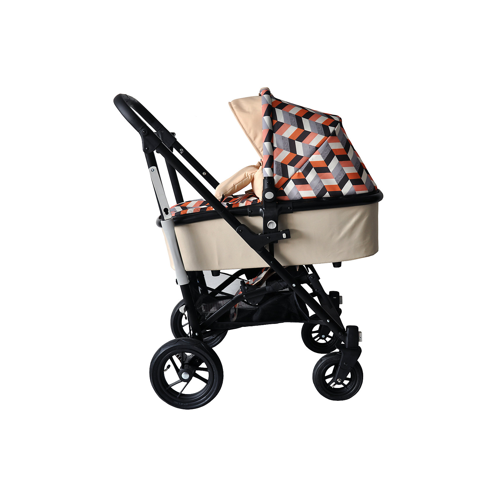 Коляска 2 в 1 BabyHit DRIVE 2, бежевый Коляска 2 в 1 BabyHit DRIVE 2, бежевыйКоляски 2 в 1<br>Характеристики коляски<br><br>Люлька:<br><br>• хлопковая обивка люльки;<br>• капор оснащен солнцезащитным козырьком;<br>• материал: хлопок, полиэстер, пластик;<br>• размер люльки: 75х34 см.<br><br>Прогулочный блок:<br><br>• спинка опускается почти до положения лежа, угол наклона 160 градусов;<br>• регулируемая подножка, 2 положения;<br>• съемный защитный бампер, мягкий паховый ограничитель;<br>• капюшон «батискаф», опускается почти до бампера;<br>• на капюшоне имеется сетчатое смотровое окошко под клапаном, карман для мелочей;<br>• материал: пластик, полиэстер;<br>• длина спального места: 85 см;<br>• ширина сиденья: 35 см.<br><br>Рама коляски:<br><br>• надувные колеса, разный диаметр на передней и задней оси;<br>• передние поворотные колеса с фиксацией;<br>• наличие амортизаторов;<br>• тип тормоза: ножной;<br>• тип складывания: трость, фиксатор от раскладывания, ручка для переноски коляски;<br>• коляска складывается вместе с прогулочным блоком;<br>• материал: алюминий, пластик, колеса – ПВХ;<br>• диаметр колес: 18 см, 25 см.<br><br>Размер коляски: 95x61x105 см<br>Размер коляски в сложенном виде: 97х46х25,5 см<br>Вес коляски с люлькой: 13,5 кг<br>Вес коляски с прогулочным блоком: 11 кг<br>Вес в упаковке: 16,6 кг<br><br>Дополнительная комплектация:<br><br>• накидка на люльку;<br>• чехол на ножки;<br>• подстаканник;<br>• дождевик;<br>• москитная сетка;<br>• корзина для покупок;<br>• насос;<br>• инструкция.<br><br>Коляску 2 в 1 DRIVE 2, Babyhit, цвет бежевый можно купить в нашем интернет-магазине<br><br>Ширина мм: 460<br>Глубина мм: 255<br>Высота мм: 970<br>Вес г: 16600<br>Возраст от месяцев: 0<br>Возраст до месяцев: 36<br>Пол: Унисекс<br>Возраст: Детский<br>SKU: 5500291