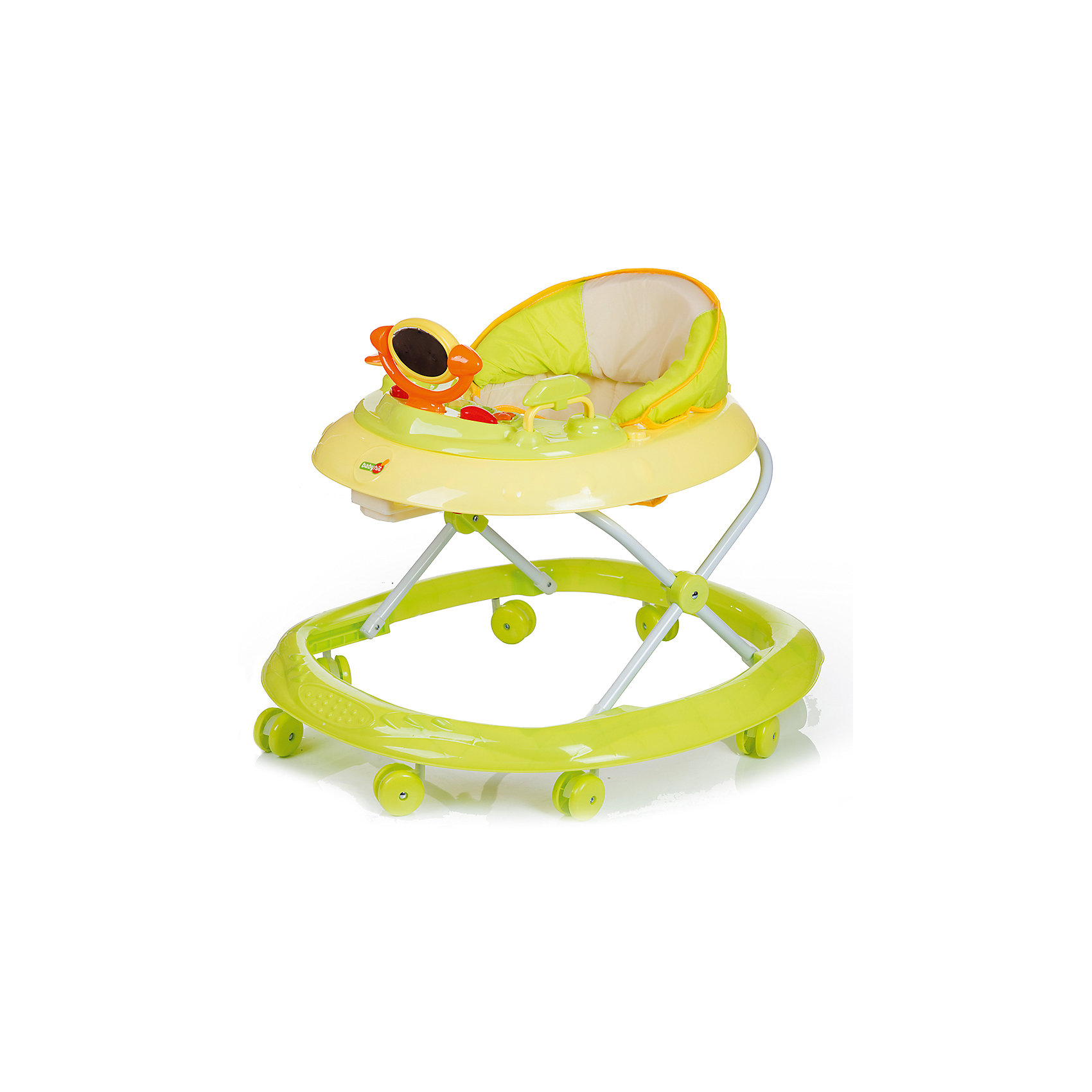 Ходунки BALANCE, Babyhit, зелёный Ходунки BALANCE, Babyhit, зелёныйХодунки<br>Характеристики:<br><br>• устойчивость конструкции;<br>• регулируемая высота ходунков; <br>• сиденье эргономичной формы, наличие спинки;<br>• мягкая подкладка, съемный чехол;<br>• игровая панель с развивающими свето-музыкальными игрушками;<br>• поворотные сдвоенные колесики;<br>• допустимая нагрузка: 12 кг;<br>• размер ходунков: 67х63х52 см;<br>• вес: 3,02 кг.<br><br>Устойчивые ходунки на колесиках позволяют ребенку без труда перемещаться по дому, исследовать окружающий мир. Свобода действия и двигательная активность поможет развить координацию, ориентир в пространстве, стремление к преодолению препятствий. <br><br>Ходунки BALANCE, Babyhit, цвет зеленый можно купить в нашем интернет-магазине.<br><br>Ширина мм: 670<br>Глубина мм: 630<br>Высота мм: 520<br>Вес г: 3020<br>Возраст от месяцев: 6<br>Возраст до месяцев: 18<br>Пол: Унисекс<br>Возраст: Детский<br>SKU: 5500341