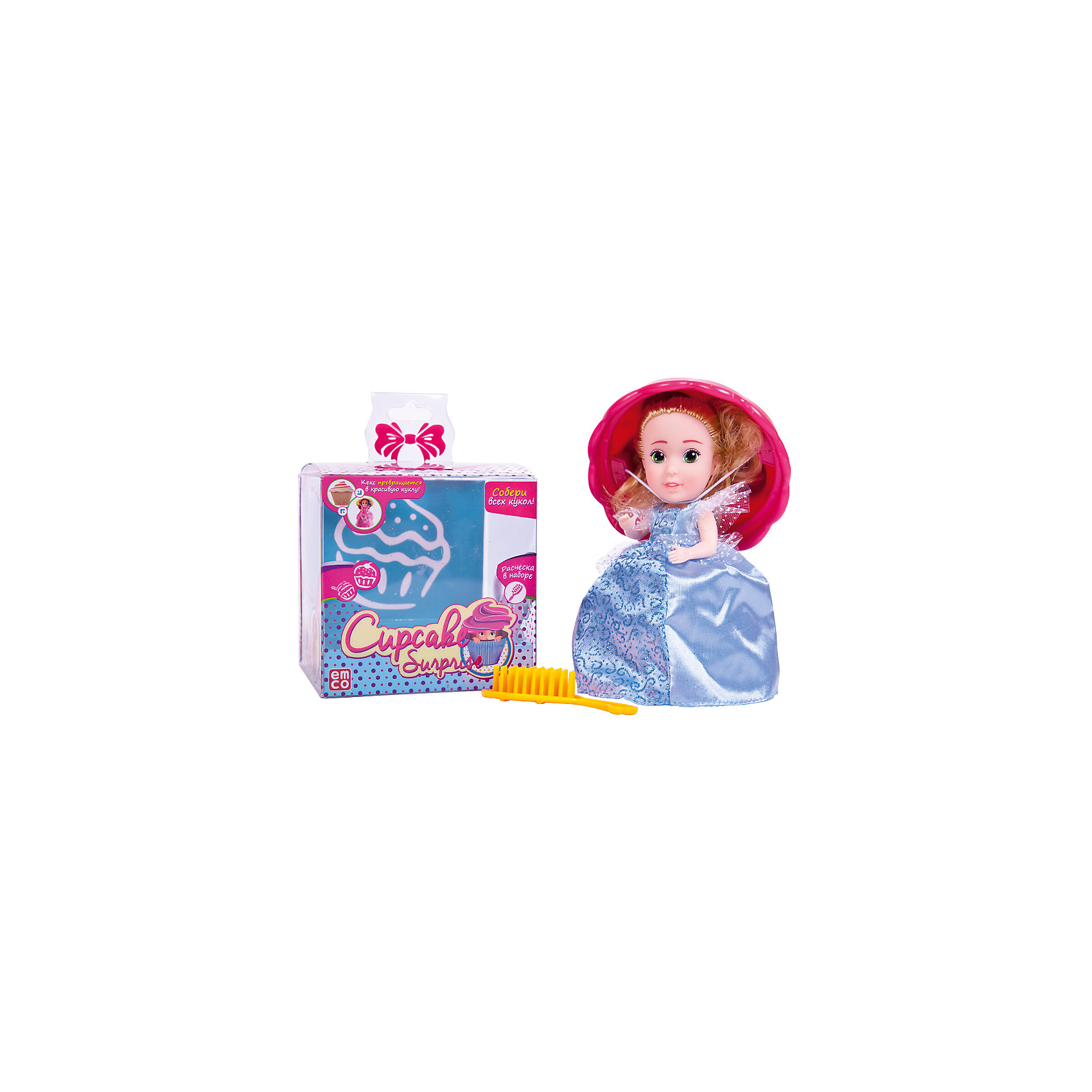 Кукла-сюрприз Cupcake Surprise, с расческой, EMCO Кукла-сюрприз Cupcake Surprise, с расческой, EMCOКлассические куклы<br>Cupcake Surprise.Кукла-кекс 12 видов в ассортименте, расчесочка в наборе, 12 шт в дисплее (цена за 1 шт)<br><br>Ширина мм: 95<br>Глубина мм: 95<br>Высота мм: 98<br>Вес г: 190<br>Возраст от месяцев: 36<br>Возраст до месяцев: 192<br>Пол: Женский<br>Возраст: Детский<br>SKU: 5500896