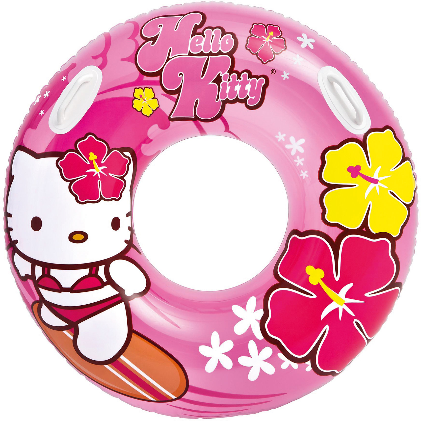 Надувной круг, 97 см, Hello Kitty , Intex Надувной круг, 97 см, Hello Kitty , IntexКруги и нарукавники<br>Надувной круг, 97 см, Hello Kitty, Intex (Интекс).<br><br>Характеристика:<br><br>• Материал: ПВХ. <br>• Диаметр: 97 см. <br>• Внутренний диаметр: 38 см.<br>• Толщина покрытия: 0,25 мм. <br>• Яркий привлекательный дизайн. <br>• Удобные ручки. <br>• Для детей от 6 лет. <br><br>Яркий надувной круг обязательно понравится всем юным пловцам. Игрушка оформлена изображениями Hello Kitty (Хелло Кити). Круг изготовлен из высококачественных нетоксичных прочных материалов безопасных для детей, легко и быстро сдувается и надувается, занимает мало места при хранении и транспортировке.<br><br>Надувной круг, 97 см, Hello Kitty, Intex (Интекс) можно купить в нашем интернет-магазине.<br><br>Ширина мм: 241<br>Глубина мм: 203<br>Высота мм: 44<br>Вес г: 607<br>Возраст от месяцев: 36<br>Возраст до месяцев: 144<br>Пол: Унисекс<br>Возраст: Детский<br>SKU: 5501927