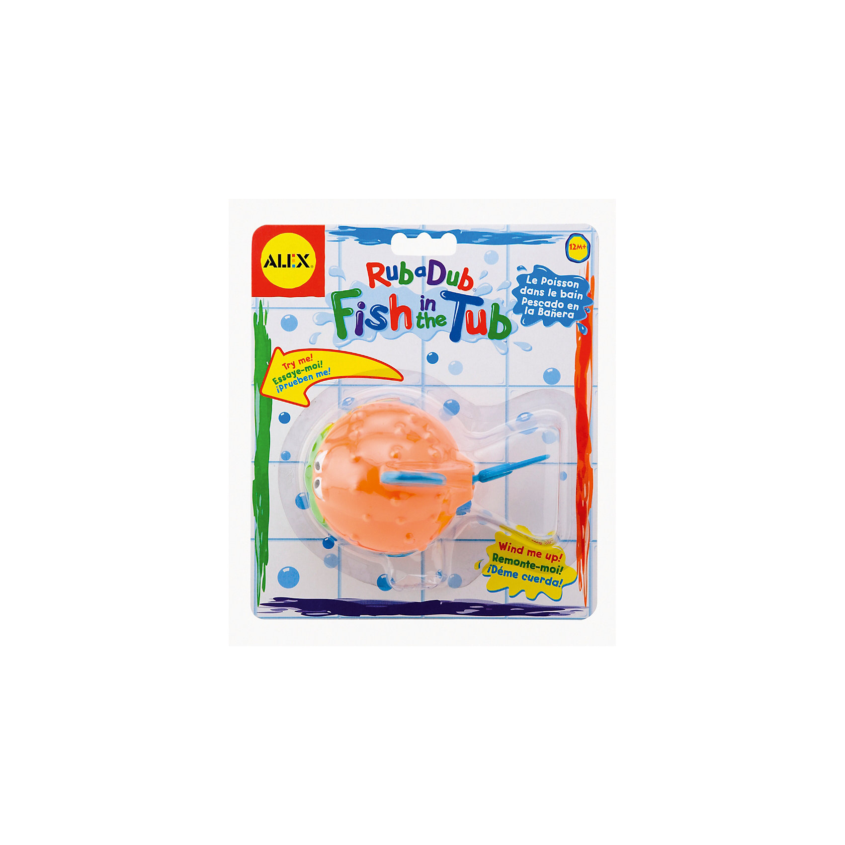 Игрушка для ванны Рыба-ёж, ALEX Игрушка для ванны Рыба-ёж, ALEXЛейки и поливалки<br>Игрушка для ванны Рыба-ёж, ALEX (Алекс)<br><br>Характеристики:<br><br>• двигается в воде<br>• заводной механизм<br>• материал: пластик<br>• длина игрушки - 12,5 см<br>• размер упаковки: 20х17,5х5 см<br>• вес: 105 грамм<br><br>Маленькая рыба-ёж ALEX подарит ребенку незабываемые впечатления во время купания! При повороте рычага рыбка начинает забавно двигаться и плавать. С этой игрушкой кроха полюбит купаться, ведь маленькая рыба-ёж очень веселая и интересная!<br><br>Игрушку для ванны Рыба-ёж, ALEX (Алекс) можно купить в нашем интернет-магазине.<br><br>Ширина мм: 177<br>Глубина мм: 76<br>Высота мм: 203<br>Вес г: 270<br>Возраст от месяцев: 12<br>Возраст до месяцев: 2147483647<br>Пол: Унисекс<br>Возраст: Детский<br>SKU: 5503312