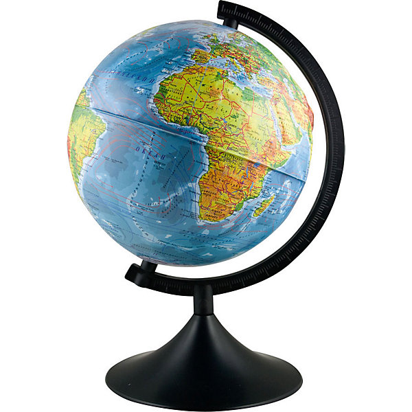 Глобус Земли физический рельефный, диаметр 250 мм