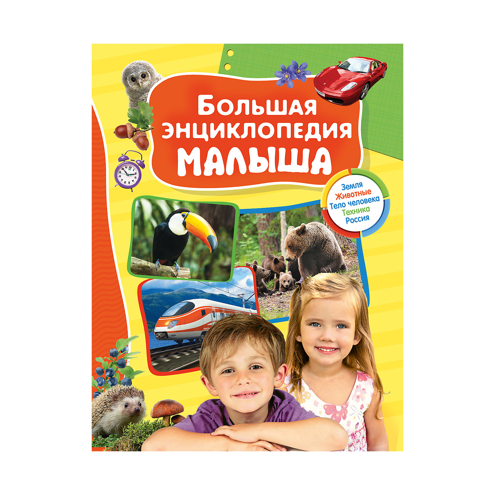 Большая энциклопедия малыша Большая энциклопедия малышаЭнциклопедии для малышей<br>Большая энциклопедия малыша<br><br>Характеристики:<br><br>• ISBN: 9785353081722<br>• Количество страниц: 208<br>• Формат: 26.2 x 20.3 x 1.2<br>• Обложка: твердая<br><br>В этой энциклопедии собраны все самые необходимые знания для юного дошкольника, собирающегося в первый класс. Используя эту книгу, ваш ребенок сможет узнать много нового о планете Земля, живой и неживой природе, о человеке, великих открытиях науки и техники и современном устройстве России. Книга снабжена множеством красочных иллюстраций, которые будут интересны юному читателю. Весь материал книги подобран с учетом требований ФГОС ДО.<br><br>Большая энциклопедия малыша можно купить в нашем интернет-магазине.<br><br>Ширина мм: 263<br>Глубина мм: 203<br>Высота мм: 130<br>Вес г: 797<br>Возраст от месяцев: 36<br>Возраст до месяцев: 2147483647<br>Пол: Унисекс<br>Возраст: Детский<br>SKU: 5507092