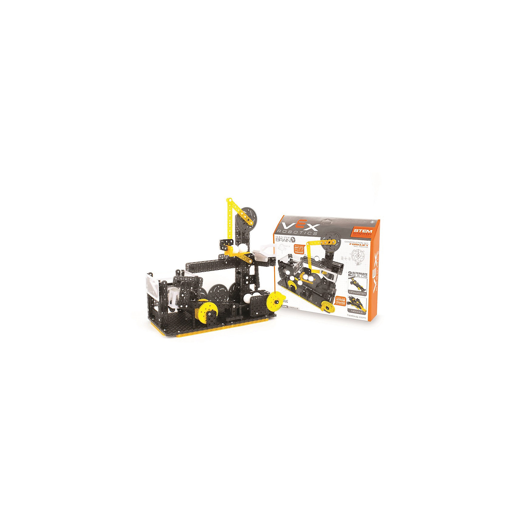 Конструктор VEX Forklift Ball Machine, 270 деталей, Hexbug Конструктор VEX Forklift Ball Machine, 270 деталей, HexbugПластмассовые конструкторы<br>Конструктор VEX Forklift Ball Machine, 270 деталей, Hexbug (Хексбаг)<br><br>Характеристики:<br><br>• несколько вариантов сборки<br>• прост в управлении<br>• подходит к другим конструкторам VEX<br>• количество деталей: 270<br>• размер упаковки: 10х40х35 см<br>• вес: 900 грамм<br><br>Forklift Ball Machine - увлекательный конструктор для детей от пяти лет. Из 270 деталей ребенок сможет построить интересный механизм, способный быстро поднимать и передвигать маленькие шарики. Готовый механизм очень прост в управлении. Все детали подходят к другим наборам VEX. Игра с конструктором VEX наглядно познакомит ребенка с миром физики и механики.<br><br>Конструктор VEX Forklift Ball Machine, 270 деталей, Hexbug (Хексбаг) вы можете купить в нашем интернет-магазине.<br><br>Ширина мм: 270<br>Глубина мм: 60<br>Высота мм: 230<br>Вес г: 897<br>Возраст от месяцев: 36<br>Возраст до месяцев: 2147483647<br>Пол: Унисекс<br>Возраст: Детский<br>SKU: 5507206