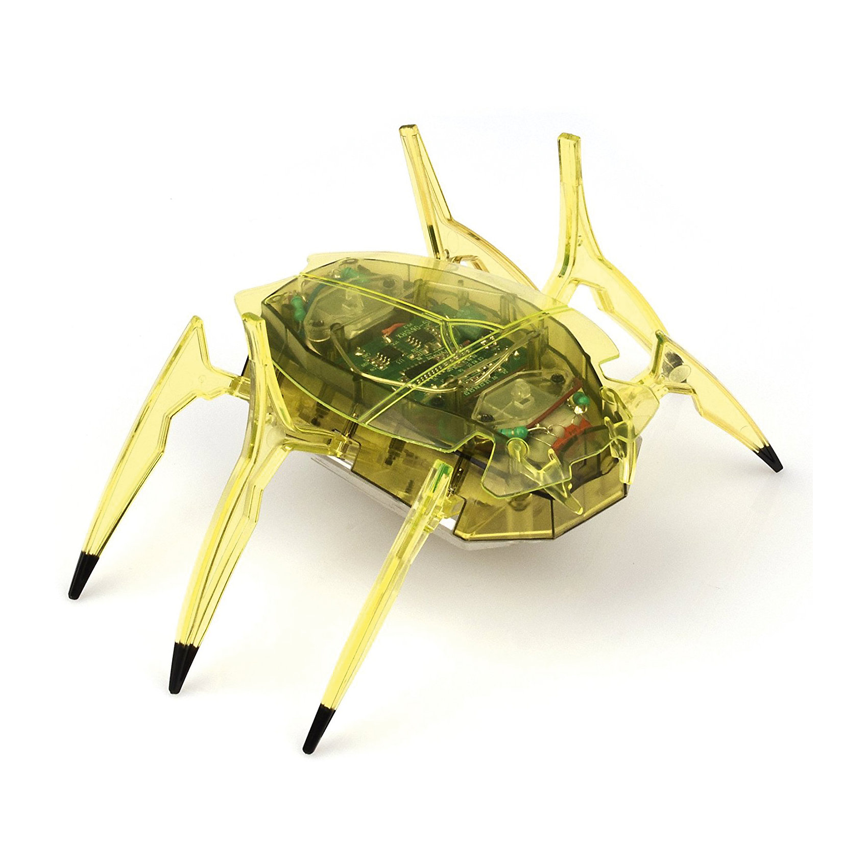 Микро-робот Cкарабей, зеленый, Hexbug Микро-робот Cкарабей, зеленый, HexbugИнтерактивные животные<br>Микро-робот Cкарабей, зеленый, Hexbug (Хексбаг)<br><br>Характеристики:<br><br>• самостоятельно передвигается и переворачивается<br>• умеет толкать небольшие предметы<br>• мощный моторчик<br>• батарейки: AG13 - 3 шт. (входят в комплект)<br>• материал: пластик, металл<br>• размер: 6х7х4 см<br>• цвет: зеленый<br>• размер упаковки: 13х11,5х6 см<br>• вес: 40 грамм<br><br>Микро-робот Скарабей - маленькая копия своего прототипа. Как и жук скарабей, робот умеет толкать небольшие предметы, превышающие его собственный вес. Кроме того, робот не имеет датчиков и самостоятельно передвигается в любую сторону. При столкновении с препятствием робот отпрыгивает и разворачивается в другую сторону, чтобы продолжить свой путь. Даже если робот упадет на спинку, он быстро перевернется и побежит в нужном направлении. Такая игрушка позволит вам весело провести время всей семьей!<br><br>Микро-робота Cкарабей, зеленый, Hexbug (Хексбаг) вы можете купить в нашем интернет-магазине.<br><br>Ширина мм: 60<br>Глубина мм: 110<br>Высота мм: 130<br>Вес г: 47<br>Возраст от месяцев: 36<br>Возраст до месяцев: 2147483647<br>Пол: Унисекс<br>Возраст: Детский<br>SKU: 5507223