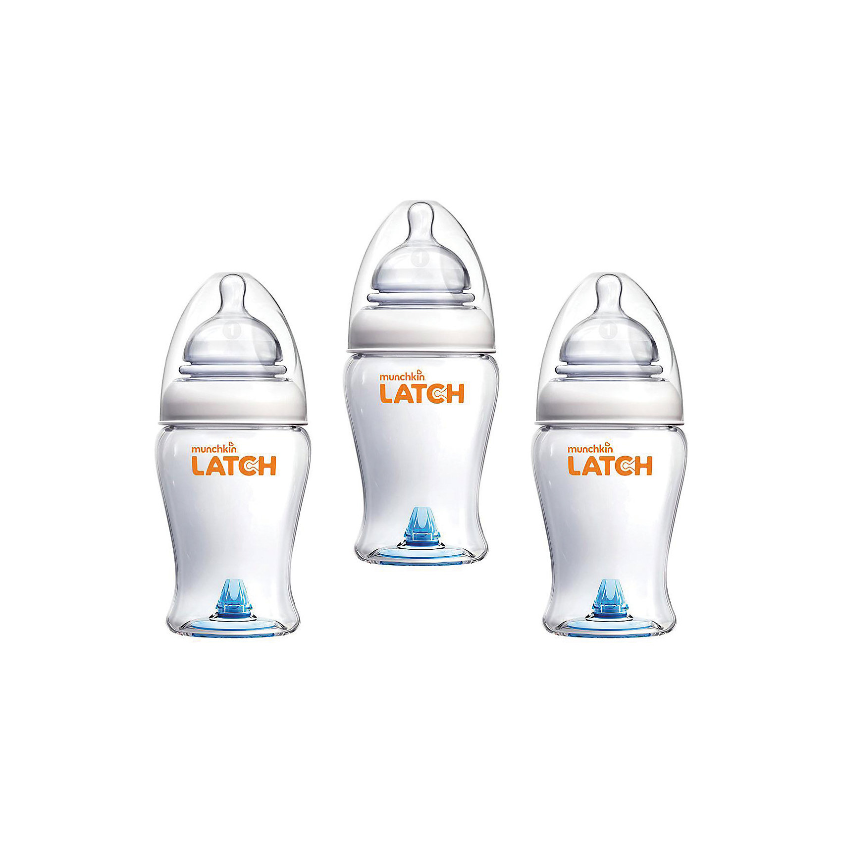 Бутылочка для кормления LATCH, 240 мл.,3 шт., Munchkin Бутылочка для кормления LATCH, 240 мл.,3 шт., MunchkinБутылочки и аксессуары<br>Бутылочка для кормления LATCH, 240 мл., 3 шт., Munchkin (Манчкин)<br><br>Характеристики:<br><br>• антиколиковый клапан<br>• имитация кормления из материнской груди<br>• гибкое основание соски<br>• усовершенствованный захват<br>• не содержит бисфенол А<br>• для детей с рождения<br>• в комплекте: 3 бутылочки, 2 соски 0+, 1 соска 3+, 3 защитные крышки<br>• объем: 240 мл<br>• материал бутылочки: полипропилен<br>• материал соски: силикон<br>• размер упаковки: 16х22х8 см<br>• вес: 350 грамм<br><br>Бутылочки LATCH помогут вам накормить малыша молоком, имитируя естественное кормление из материнской груди. В набор входят три бутылочки объемом 240 мл, 2 соски с рождения и одна соска от трех месяцев. Бутылочки изготовлены из безопасных материалов без содержания бисфенола. Гибкое основание соски растягивается и сжимается, чтобы малыш смог сосать в естественном ритме. Форма соски препятствует заглатыванию воздуха, из-за которого могут возникнуть колики. Бутылочка оснащена антиколиковым клапаном. Объем каждой бутылочки - 240 мл.<br><br>Бутылочку для кормления LATCH, 240 мл., 3 шт., Munchkin (Манчкин) можно купить в нашем интернет-магазине.<br><br>Ширина мм: 80<br>Глубина мм: 220<br>Высота мм: 160<br>Вес г: 350<br>Возраст от месяцев: 3<br>Возраст до месяцев: 24<br>Пол: Унисекс<br>Возраст: Детский<br>SKU: 5507242