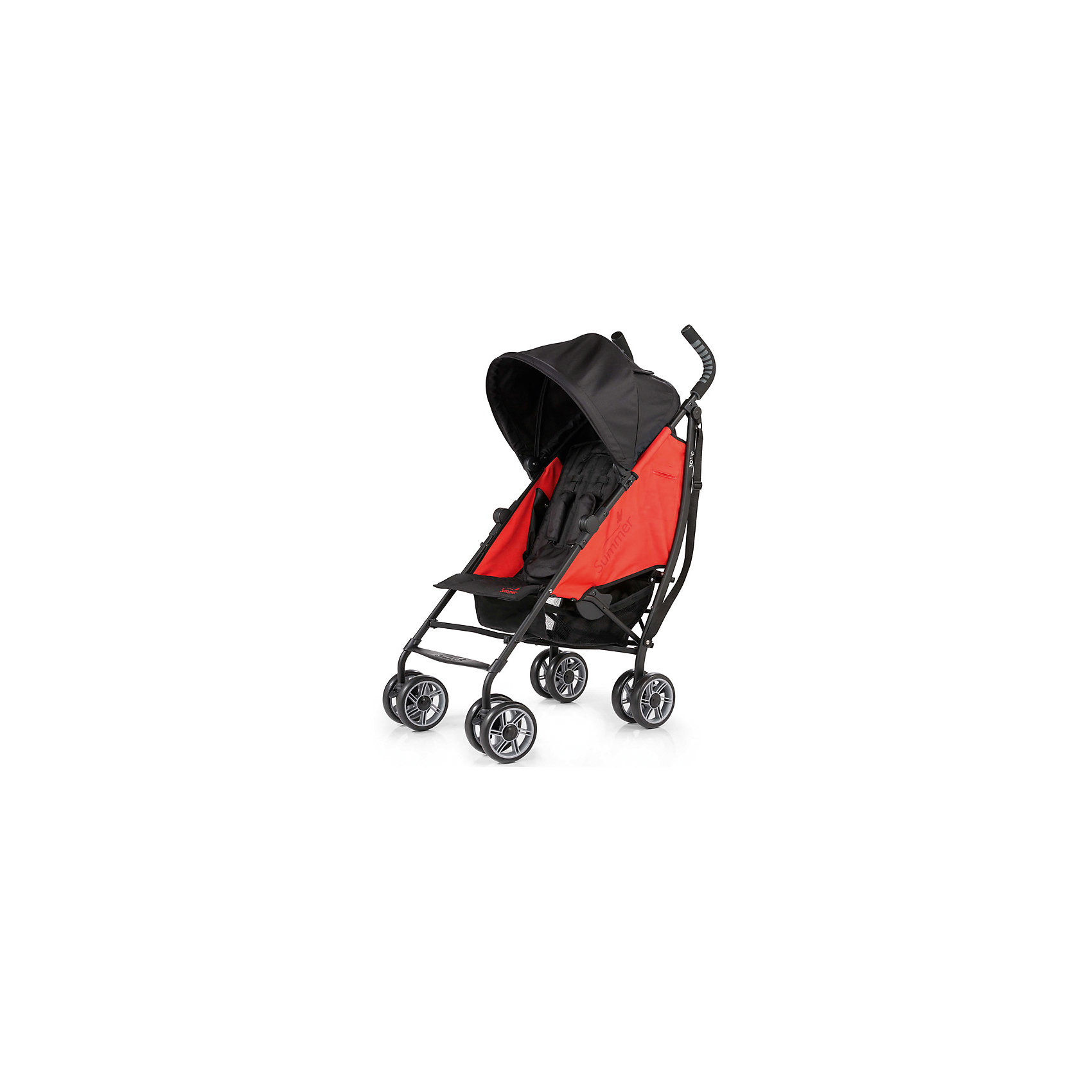 Коляска-трость Summer Infant 3D Flip, черный/красный Коляска-трость Summer Infant 3D Flip, черный/красныйКоляски-трости<br>Характеристики коляски:<br><br>• спинка коляски опускается до горизонтального положения, регулируется в 6-ти позициях;<br>• двустороннее сиденье прогулочного блока позволяет использовать коляску в двух направлениях движения;<br>• ребенок может лежать или сидеть в коляске как лицом по ходу движения, так и лицом против хода движения;<br>• показатели роста и веса ребенка: до 22,7 кг и 109 см в положении «лицом вперед» и 11,3 кг и 76 см в положении «спинкой вперед»;<br>• капюшон регулируется по высоте и глубине, диапазон раскладывания составляет 180 градусов;<br>• капюшон оснащен смотровым окошком под клапаном на липучке;<br>• имеется кармашек для мелких аксессуаров;<br>• 5-ти точечные ремни безопасности с мягкими накладками надежно удерживают ребенка в прогулочном блоке;<br>• корзина для покупок, нагрузка 4,5 кг;<br>• подстаканник в комплекте;<br>• сдвоенные колеса, передние колеса оснащены поворотным механизмом с блокировкой, задние колеса – ножным тормозом;<br>• диаметр колес: 15 см;<br>• для переноски коляски в сложенном виде используется плечевой ремень;<br>• коляска складывается компактной «тростью».<br><br>Обратите внимание: <br><br>• коляска без бампера;<br>• подножка имеет одно положение;<br>• ручки коляски находятся на фиксированной высоте.<br><br>Размер коляски: 69х46х109 см<br>Размер коляски в сложенном виде: 102х32,5х24,5 см<br>Вес коляски: 8 кг<br>Вес в упаковке: 9 кг<br><br>Коляска-трость 3D Flip – полноценная летняя коляска с возможностью установки спинки в горизонтальном положении. Ребенок может спать в естественном положении тела, когда спинка, головка и ножки находятся в одной плоскости. Прогулочное сиденье является двусторонним, спинка может опускаться под углом 180 градусов в одну и другую сторону, высокие боковинки устанавливаются таким образом, что ребенок полностью защищен в коляске. Пока ребенок совсем маленький, рекомендуется везти его лицом к маме, а подросшего ребенка лучше усадить лицом к окружающему миру. <br><br>Коляску-трость 3D Flip, Summer Infant, цвет черный/красный можно купить в нашем интернет-магазине.<br><br>Ширина мм: 1020<br>Глубина мм: 325<br>Высота мм: 245<br>Вес г: 9000<br>Возраст от месяцев: 6<br>Возраст до месяцев: 36<br>Пол: Унисекс<br>Возраст: Детский<br>SKU: 5507982