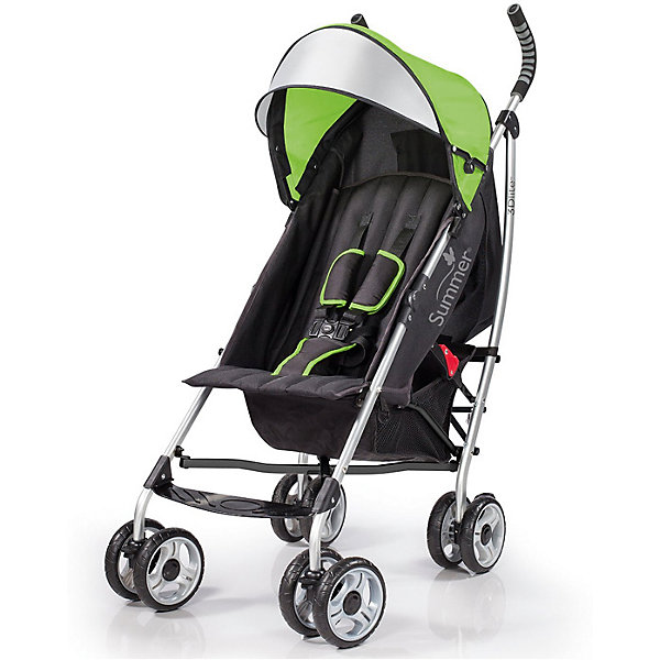 Коляска-трость Summer Infant 3D Lite, зеленый Коляска-трость Summer Infant 3D Lite, зеленыйКоляски-трости<br>Характеристики коляски:<br><br>• спинка коляски регулируется в 3-х позициях, угол наклона 165 градусов;<br>• капюшон оснащен широким солнцезащитным корызьком;<br>• имеется кармашек для мелких аксессуаров;<br>• 5-ти точечные ремни безопасности с мягкими накладками надежно удерживают ребенка в прогулочном блоке;<br>• пластиковая подножка для подросшего ребенка;<br>• корзина для покупок, нагрузка 4,5 кг;<br>• подстаканник в комплекте;<br>• сдвоенные колеса, передние колеса оснащены поворотным механизмом с блокировкой, задние колеса – ножным тормозом;<br>• для переноски коляски в сложенном виде используется плечевой ремень;<br>• фиксатор от раскладывания;<br>• коляска складывается компактной «тростью»;<br>• материал рамы - облегченный алюминий, материал прогулочного блока - полиэстер.<br><br>Обратите внимание: <br><br>• коляска без бампера;<br>• подножка имеет одно положение;<br>• ручки коляски находятся на фиксированной высоте.<br><br>Размер коляски: 69х46х109 см<br>Размер коляски в сложенном виде: 105х26х26 см<br>Ширина сиденья: 34 см<br>Диаметр колес: 15 см<br>Максимальный вес ребенка: 22,5 кг<br>Вес коляски: 7,2 кг<br>Вес в упаковке: 7,5 кг<br><br>Легкая коляска-трость 3D Lite оснащена регулируемой спинкой и глубоким капюшоном. К корзине для покупок имеется открытый доступ даже при разложенной спинке коляски. На капюшоне расположен карман для телефона, ключей, пачки салфеток, кармашек - под клапаном на липучке. В сложенном виде коляску можно переносить в подвесном виде благодаря плечевому ремню. <br><br>Коляску-трость 3D Lite, Summer Infant, зеленую можно купить в нашем интернет-магазине.<br><br>Ширина мм: 1050<br>Глубина мм: 260<br>Высота мм: 260<br>Вес г: 7500<br>Возраст от месяцев: 6<br>Возраст до месяцев: 36<br>Пол: Унисекс<br>Возраст: Детский<br>SKU: 5507985