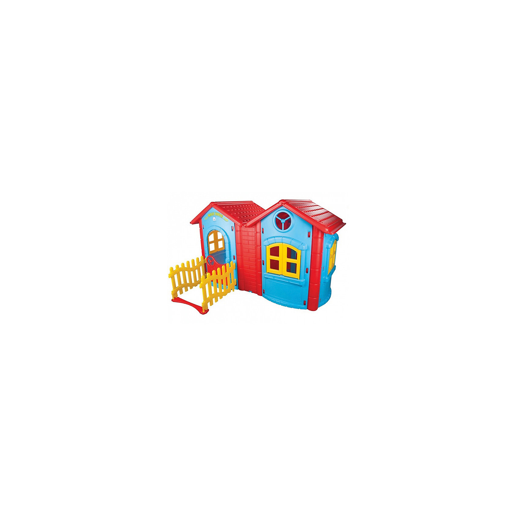 Домик игровой двухкомнатный MAGIC DOUBLE, PILSAN Домик игровой двухкомнатный MAGIC DOUBLE, PILSANДомики и мебель<br>Домик игровой двухкомнатный MAGIC DOUBLE, PILSAN (Пилсан)<br><br>Характеристики:<br><br>• прочная конструкция<br>• два домика с забором и декоративными элементами<br>• привлекательный дизайн<br>• безопасные материалы<br>• вместительное внутреннее пространство<br>• материал: пластик<br>• размер: 172х220х131 см<br>• размер упаковки: 48х48х48 см<br>• вес: 34,8 кг<br><br>Игровой домик - отличное решение для игровой зоны. Конструкция состоит из двух домиков с заборчиком и различными декоративными элементами. Ребенок сможет устраивать чаепития и игры с друзьями или игрушками. Игра развивает социально-коммуникативные навыки и речь. Дом изготовлен из высококачественного пластика с использованием нетоксичных красок. Он выдерживает высокую нагрузку и обладает хорошей устойчивостью к механическому воздействию. <br><br>Домик игровой двухкомнатный MAGIC DOUBLE, PILSAN (Пилсан) вы можете купить в нашем интернет-магазине.<br><br>Ширина мм: 480<br>Глубина мм: 480<br>Высота мм: 480<br>Вес г: 34800<br>Возраст от месяцев: 24<br>Возраст до месяцев: 120<br>Пол: Унисекс<br>Возраст: Детский<br>SKU: 5512015
