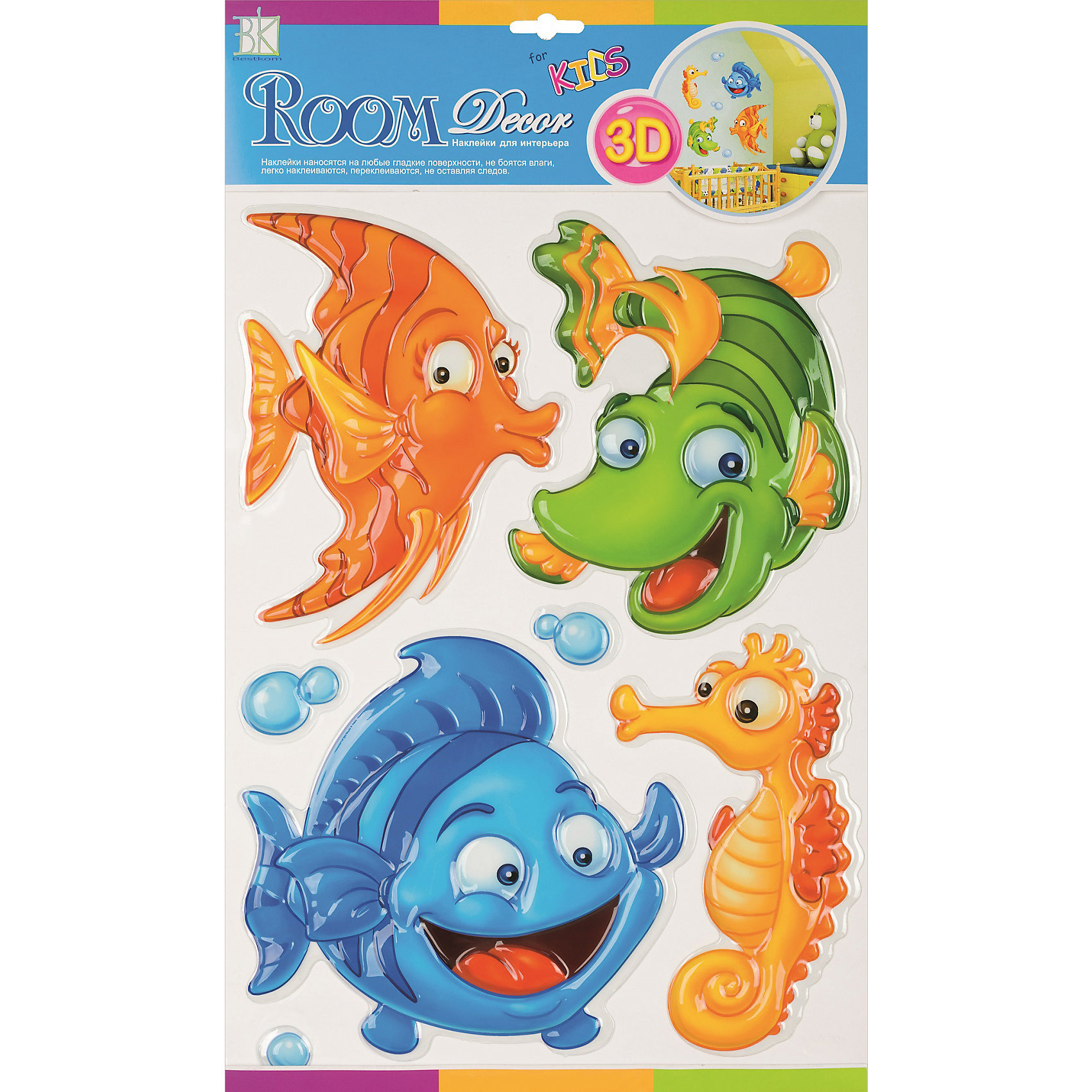 Наклейка Рыбки объемные POA1010, Room Decor от myToys Наклейка Рыбки объемные POA1010, Room Decor от myToys