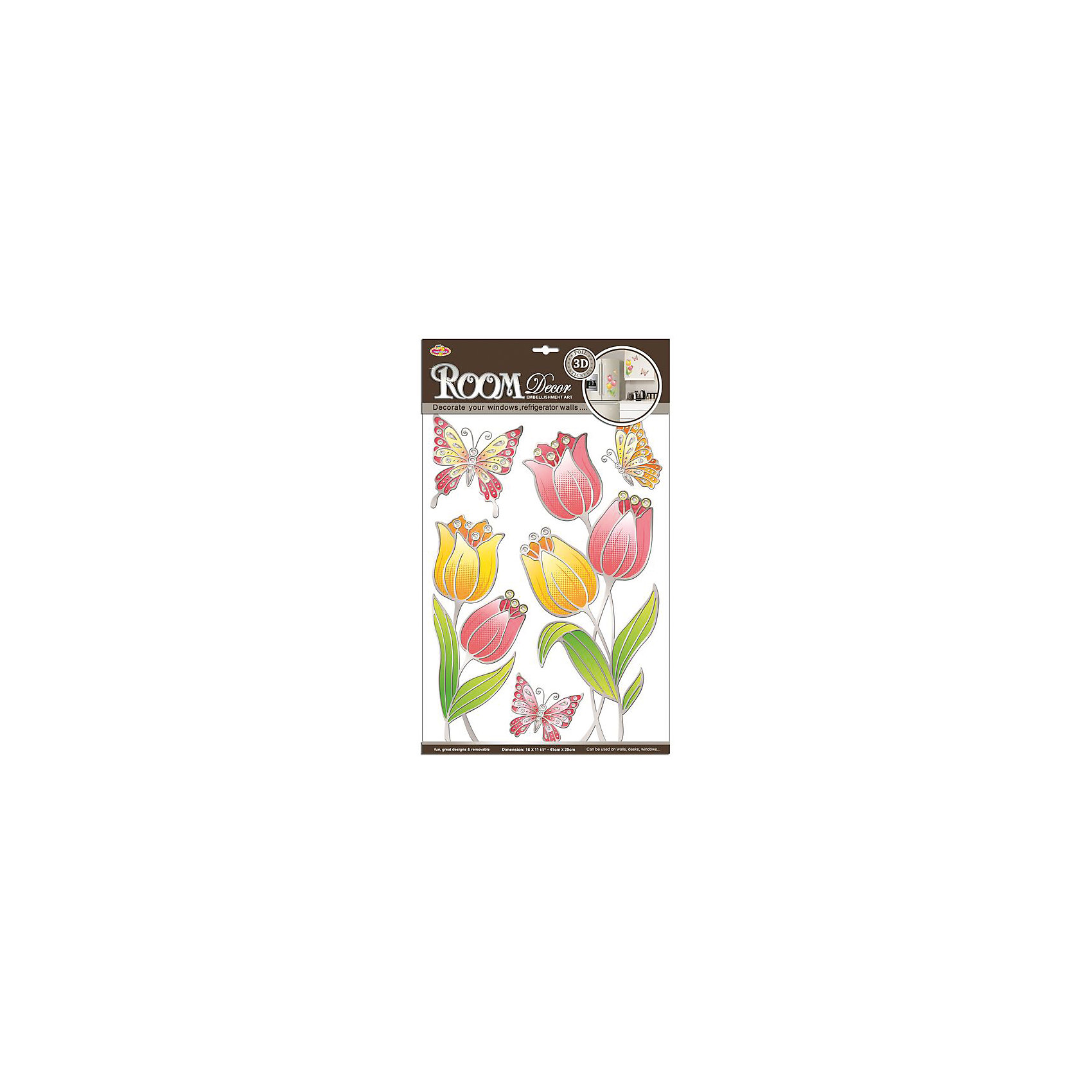 Наклейка Тюльпаны витраж POA8811, Room Decor от myToys Наклейка Тюльпаны витраж POA8811, Room Decor от myToys