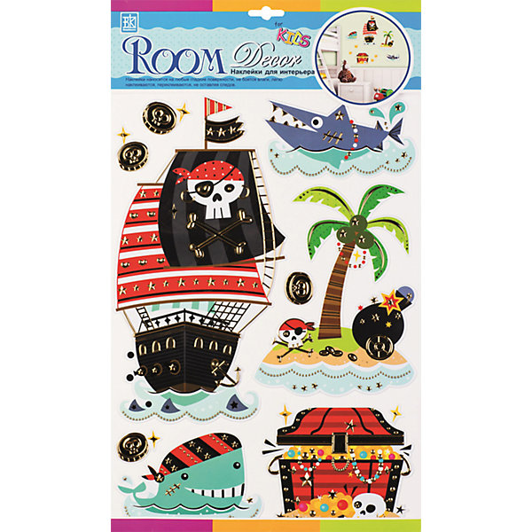 Наклейка Пиратские сокровища RCA3902, Room Decor от myToys Наклейка Пиратские сокровища RCA3902, Room Decor от myToys
