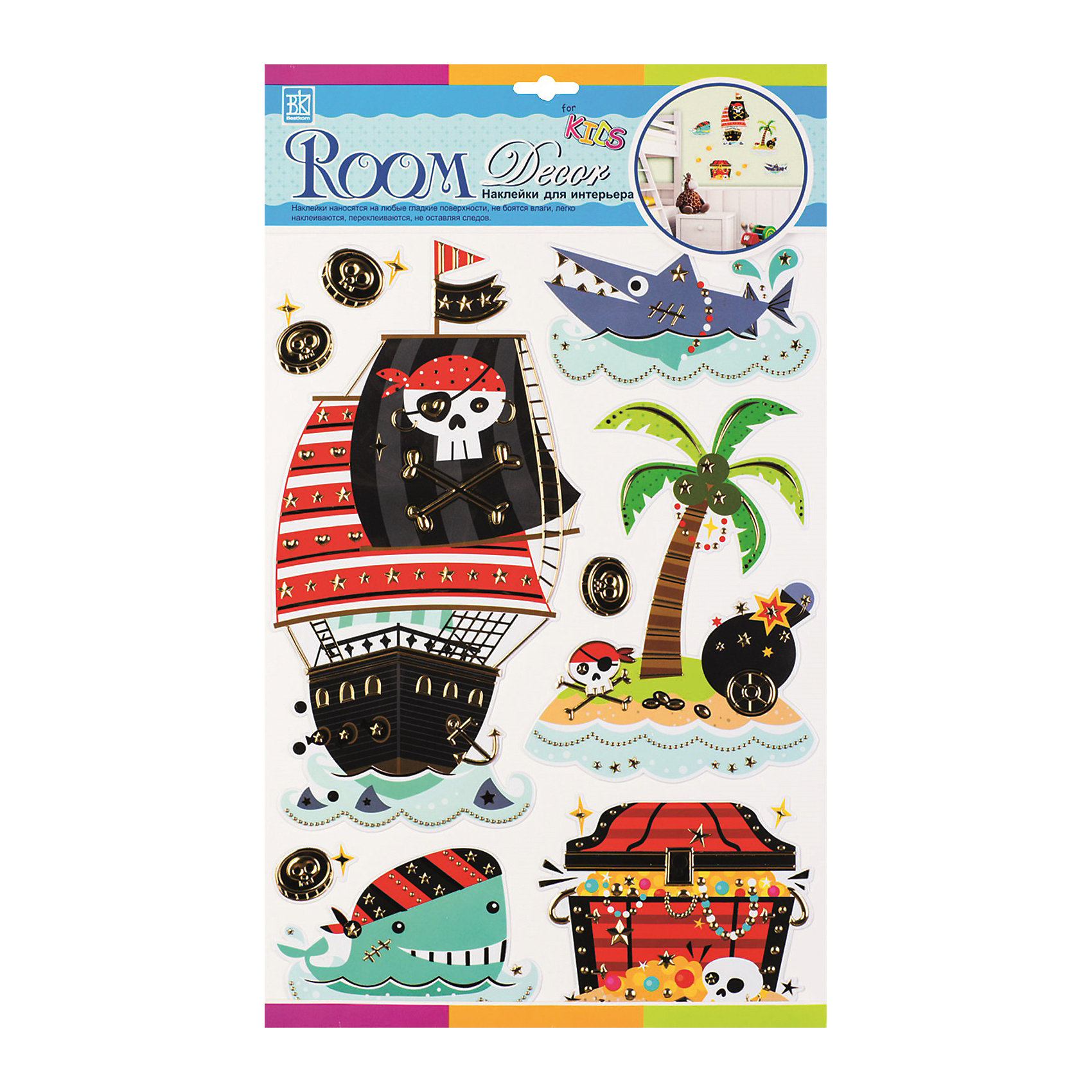 Наклейка Пиратские сокровища RCA3902, Room Decor от myToys Наклейка Пиратские сокровища RCA3902, Room Decor от myToys