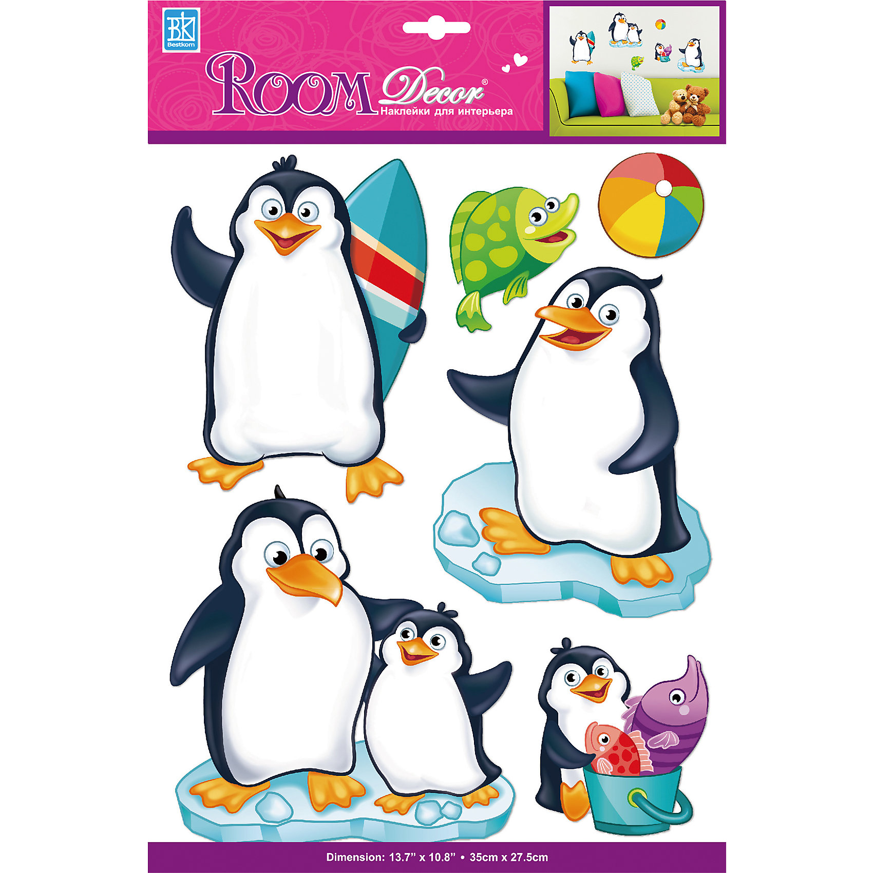 Наклейка Пингвины объемные PSA 6803, Room Decor от myToys Наклейка Пингвины объемные PSA 6803, Room Decor от myToys