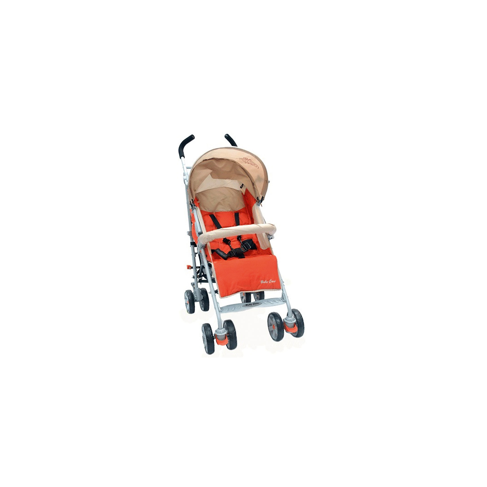 Коляска-трость Baby Care Polo 107, терракотовый Коляска-трость Baby Care Polo 107, терракотовыйНедорогие коляски<br>Характеристики коляски-трости:<br><br>• спинка раскладывается почти до горизонтального положения, угол наклона 170 градусов;<br>• регулируемая подножка;<br>• 5-ти точечные ремни безопасности;<br>• съемный бампер с мягкой накладкой;<br>• капюшон опускается до бампера;<br>• чехол на ножки защищает ребенка в холодное время года;<br>• дождевик защищает от осадков;<br>• сдвоенные колеса из плотной резины;<br>• передние плавающие колеса с возможностью фиксации;<br>• стояночный тормоз на задней оси;<br>• механизм складывания: трость;<br>• материал рамы: алюминий. <br><br>Размер коляски: 51х80х107 см<br>Диаметр колес:15 см<br>Ширина колесной базы:51 см <br>Вес коляски: 8,5 кг <br>Длина спального места: 80 см<br>Ширина сиденья: 33 см<br>Высота спинки: 52 см <br>Высота до ручки: 107 см<br>Размер упаковки: 108х30х20 см<br>Вес в упаковке: 9,8 кг<br><br>Коляска Baby Care Polo подходит для городских прогулок и для выездов на природу. Хороший вариант «походной» коляски. В сложенном виде не занимает много места в транспорте. Коляска достаточно проходима, чтобы ездить и по асфальту, и по траве. Кроме этого, весь прочий функционал тростей доступен и в этой модели. Спинка раскладывается до лежачего положения, подножка регулируется по высоте, а капюшон может опускаться до бампера.<br><br>Коляску-трость Polo 107, Baby Care, цвет терракотовый можно купить в нашем интернет-магазине.<br><br>Ширина мм: 1080<br>Глубина мм: 300<br>Высота мм: 200<br>Вес г: 9800<br>Возраст от месяцев: 6<br>Возраст до месяцев: 48<br>Пол: Унисекс<br>Возраст: Детский<br>SKU: 5513644
