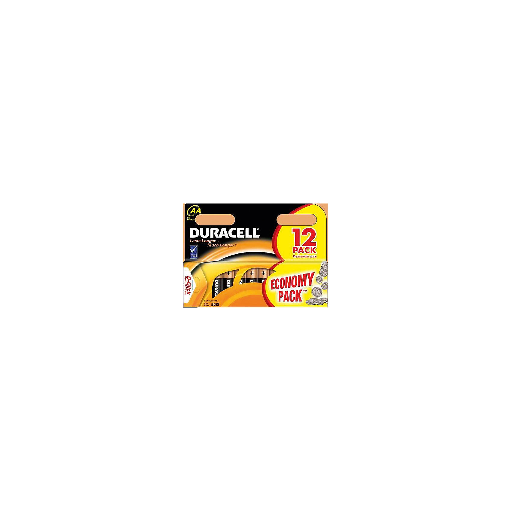 Батарейки алкалиновые Basic 1.5V LR6, тип AA, 12шт., DURACELL Батарейки алкалиновые Basic 1.5V LR6, тип AA, 12шт., DURACELLДетская электроника<br>Характеристики:<br><br>• Тип электролита: алкалиновые<br>• Тип по питанию: АА <br>• Комплектация: 12 батареек<br>• Вес в упаковке: 300 г<br>• Размеры упаковки (Д*Ш*В): 17*12*15 см<br>• Упаковка: картонная коробка с европодвесом <br><br>DURACELL Basic AA Батарейки алкалиновые 1.5V LR6 12 шт. от всемирно известного торгового бренда DURACELL, который является создателем первой щелочной батарейки. Щелочные батарейки отличаются более длительным сроком службы, повышенной герметичностью, благодаря чему батарейки от DURACELL не протекают. <br><br>Элементы питания хорошо переносят низкие температуры, сохраняя при этом свои свойства и качества. Набор выполнен в варианте экономичной упаковки, включающей в себя 12 батареек. DURACELL Basic AA Батарейки алкалиновые 1.5V LR6 12 шт. – это длительный срок службы и бесперебойность в работе портативных электронных устройств!<br><br>DURACELL Basic AA Батарейки алкалиновые 1.5V LR6 12 шт. можно купить в нашем интернет-магазине.<br><br>Ширина мм: 170<br>Глубина мм: 120<br>Высота мм: 1500<br>Вес г: 300<br>Возраст от месяцев: 60<br>Возраст до месяцев: 1188<br>Пол: Унисекс<br>Возраст: Детский<br>SKU: 5514790