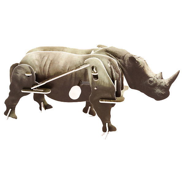 Конструктор – 3D пазл заводной: Носорог, UF