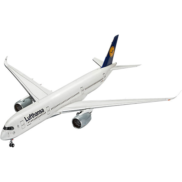 Пассажирский самолет Airbus A350-900 авиакомпании Lufthansa Пассажирский самолет Airbus A350-900 авиакомпании LufthansaМодели для склеивания<br>Характеристики товара:<br><br>• возраст: от 10 лет;<br>• масштаб: 1:144;<br>• количество деталей: 120 шт;<br>• материал: пластик; <br>• клей и краски в комплект не входят;<br>• длина модели: 46,4 см;<br>• бренд, страна бренда: Revell (Ревел),Германия;<br>• страна-изготовитель: Китай.<br><br>Сборная модель «Пассажирский самолет Airbus A350-900 авиакомпании Lufthansa» поможет вам и вашему ребенку придумать увлекательное занятие на долгое время и заполнит досуг веселой игрой. <br><br>Набор включает в себя 120 элементов из высококачественного пластика, которые быстро и надежно сцепливаются между собой, и с помощью которых, можно собрать достоверную уменьшенную копию настоящего аэробуса.<br> <br>Процесс сборки развивает интеллектуальные и инструментальные способности, воображение и конструктивное мышление, а также прививает практические навыки работы со схемами и чертежами. <br><br>Обращаем ваше внимание на тот факт, что для сборки этой модели клей и краски в комплект не входят. <br><br>Сборную модель «Пассажирский самолет Airbus A350-900 авиакомпании Lufthansa», 120 дет., Revell (Ревел) можно купить в нашем интернет-магазине.<br><br>Ширина мм: 539<br>Глубина мм: 210<br>Высота мм: 71<br>Вес г: 608<br>Возраст от месяцев: 144<br>Возраст до месяцев: 192<br>Пол: Мужской<br>Возраст: Детский<br>SKU: 5518787