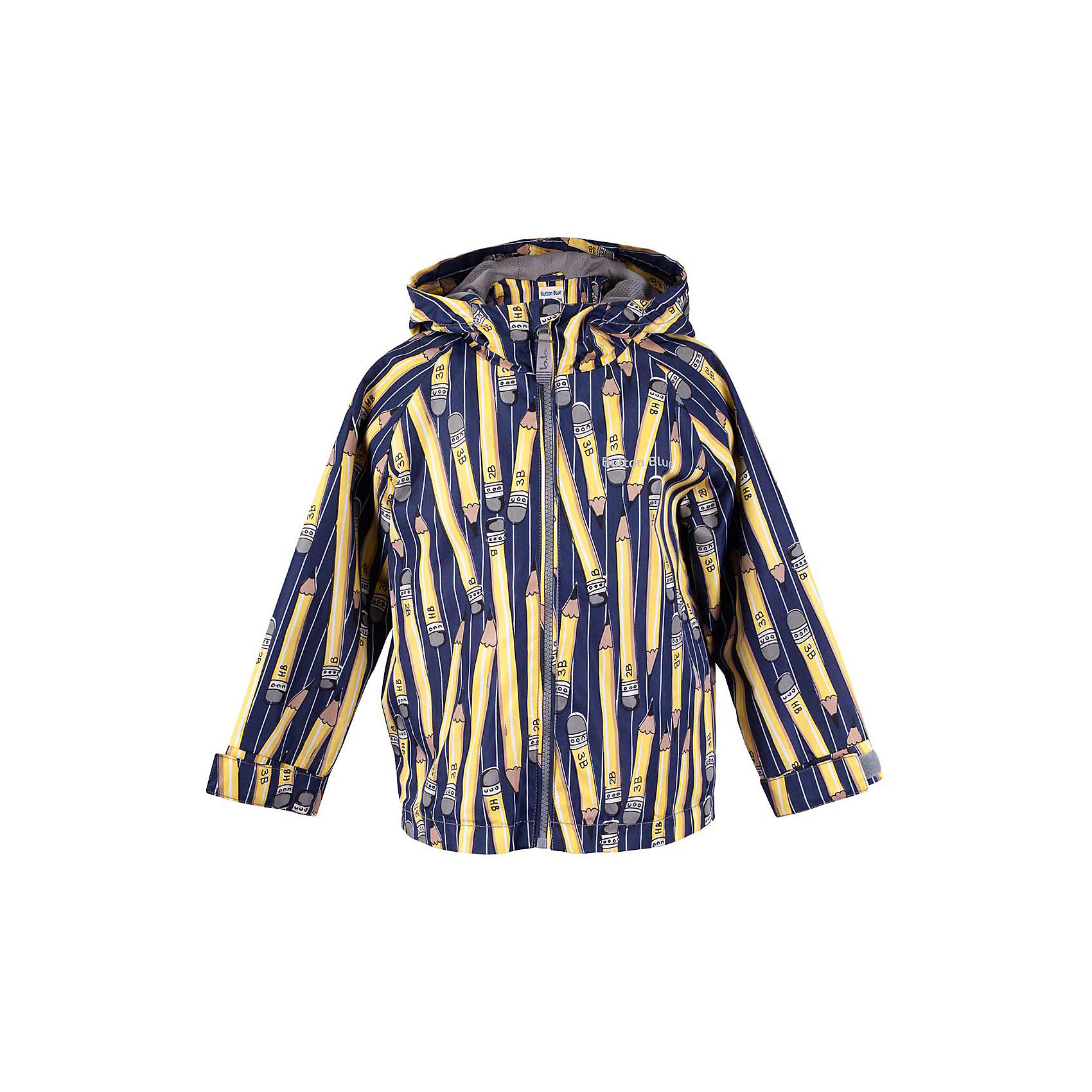 Куртка для мальчика BUTTON BLUE Куртка для мальчика BUTTON BLUEВерхняя одежда<br>Куртка для мальчика BUTTON BLUE<br>Отличная ветровка для мальчика понравится всем любителям активных прогулок! Ветровка сделана с соблюдением технологических особенностей производства спортивной одежды. Она не промокает, специальная подкладка создает комфорт при длительной носке, светоотражающие элементы обеспечивают безопасность ребенка. Водоотталкивающая ткань с оригинальным принтом делает ветровку запоминающейся. Если вы хотите купить отличную детскую ветровку недорого и не сомневаться в ее качестве и комфорте, ветровка от Button Blue - то, что вам нужно!<br>Состав:<br>Ткань верха: 100% полиэстер, подклад: 100% полиэстер<br><br>Ширина мм: 356<br>Глубина мм: 10<br>Высота мм: 245<br>Вес г: 519<br>Цвет: синий<br>Возраст от месяцев: 48<br>Возраст до месяцев: 60<br>Пол: Мужской<br>Возраст: Детский<br>Размер: 110,116,122,128,134,140,146,152,158,98,104<br>SKU: 5524093