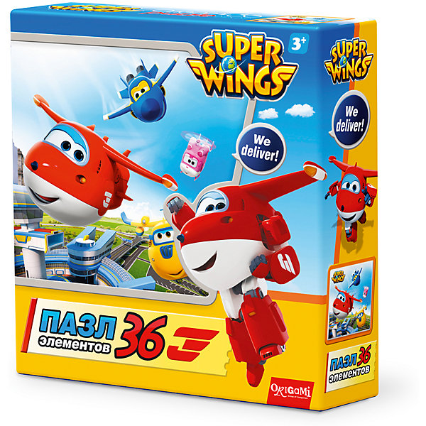 Пазл Взлет, Super Wings, Origami Пазл Взлет, Super Wings, OrigamiПазлы для малышей<br>Пазл Взлет, Super Wings, Origami<br><br>Характеристики:<br><br>• Количество деталей: 36 шт.<br>• Размер упаковки: 15 * 4,5 * 15 см.<br>• Размер готовой картинки: 21 * 21 см.<br>• Состав: картон<br>• Вес: 100 г.<br>• Для детей в возрасте: от 3 до 6 лет<br>• Страна производитель: Россия<br><br>Лицензионный пазл с оригинальным дизайном соответствует высоким стандартам, которые подтверждены сертификатами качества. Пазл отлично собирается, некоторые части картинки повторяются по цвету, это сделает сборку немного сложнее и интереснее. Закончив сборку вы можете склеить кусочки превратив пазл в красивую картину, или можете разобрать его и снова собрать позже.<br><br>Пазл Взлет, Super Wings, Origami можно купить в нашем интернет-магазине.<br><br>Ширина мм: 150<br>Глубина мм: 45<br>Высота мм: 150<br>Вес г: 100<br>Возраст от месяцев: 36<br>Возраст до месяцев: 72<br>Пол: Унисекс<br>Возраст: Детский<br>SKU: 5528431