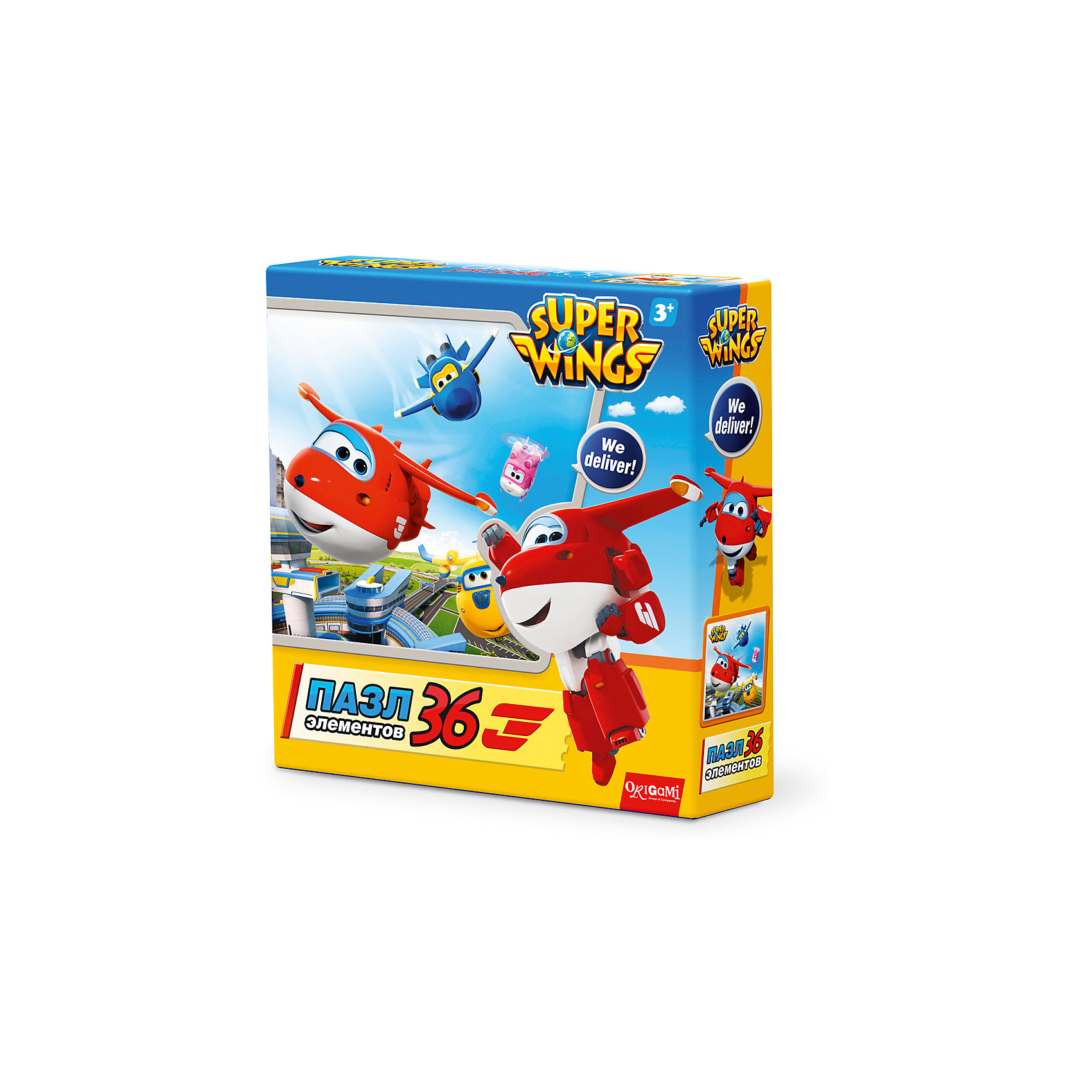 Пазл Взлет, Super Wings, Origami Пазл Взлет, Super Wings, OrigamiПазлы для малышей<br>Пазл Взлет, Super Wings, Origami<br><br>Характеристики:<br><br>• Количество деталей: 36 шт.<br>• Размер упаковки: 15 * 4,5 * 15 см.<br>• Размер готовой картинки: 21 * 21 см.<br>• Состав: картон<br>• Вес: 100 г.<br>• Для детей в возрасте: от 3 до 6 лет<br>• Страна производитель: Россия<br><br>Лицензионный пазл с оригинальным дизайном соответствует высоким стандартам, которые подтверждены сертификатами качества. Пазл отлично собирается, некоторые части картинки повторяются по цвету, это сделает сборку немного сложнее и интереснее. Закончив сборку вы можете склеить кусочки превратив пазл в красивую картину, или можете разобрать его и снова собрать позже.<br><br>Пазл Взлет, Super Wings, Origami можно купить в нашем интернет-магазине.<br><br>Ширина мм: 150<br>Глубина мм: 45<br>Высота мм: 150<br>Вес г: 100<br>Возраст от месяцев: 36<br>Возраст до месяцев: 72<br>Пол: Унисекс<br>Возраст: Детский<br>SKU: 5528431